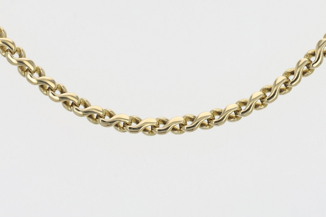 1 9mm Serpentine Link Chain 31 Necklace 18k Yellow Gold 9 84 Grams