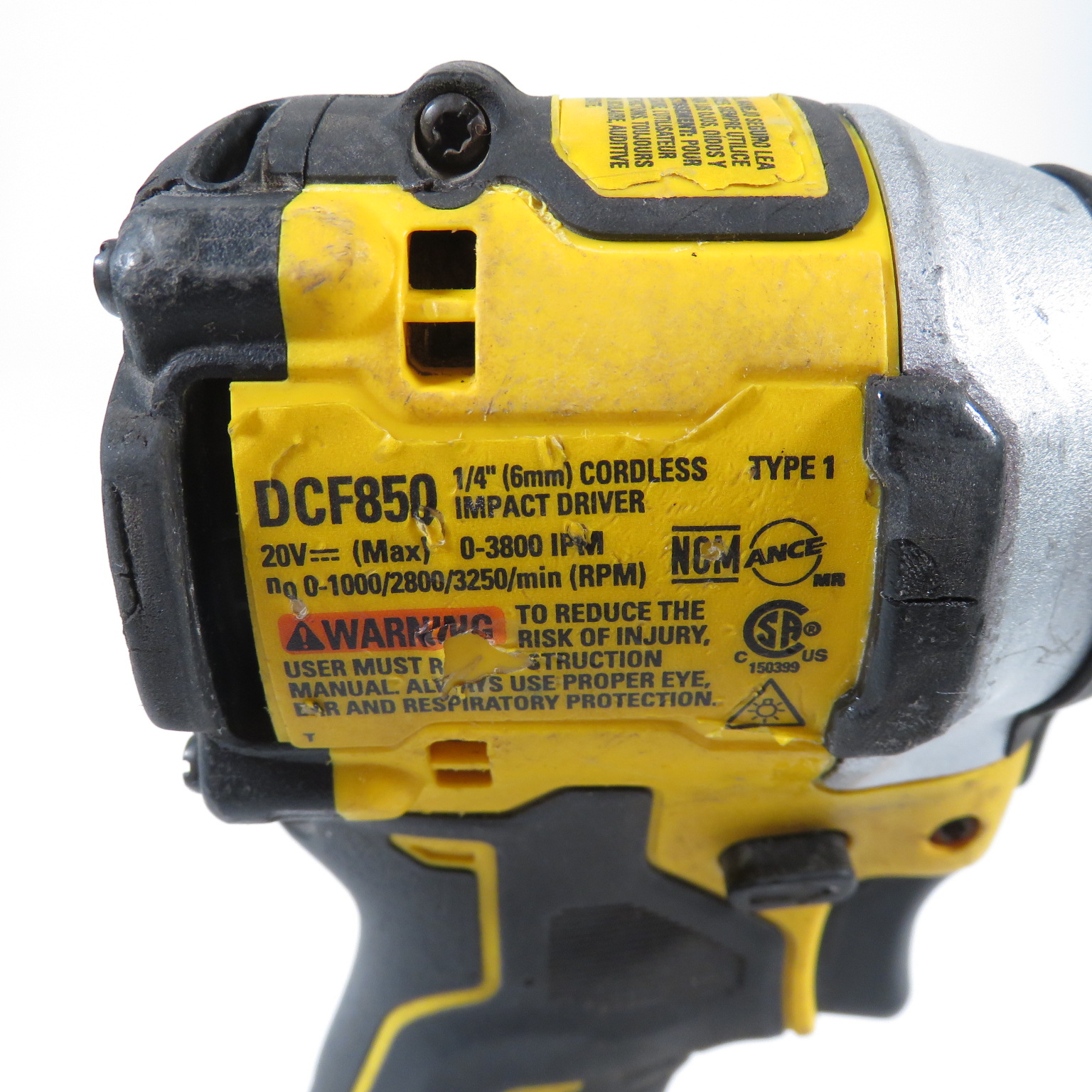 DEWALT DCF850 ATOMIC 20V MAX Cordless Brushless Compact 1 4 In Impact