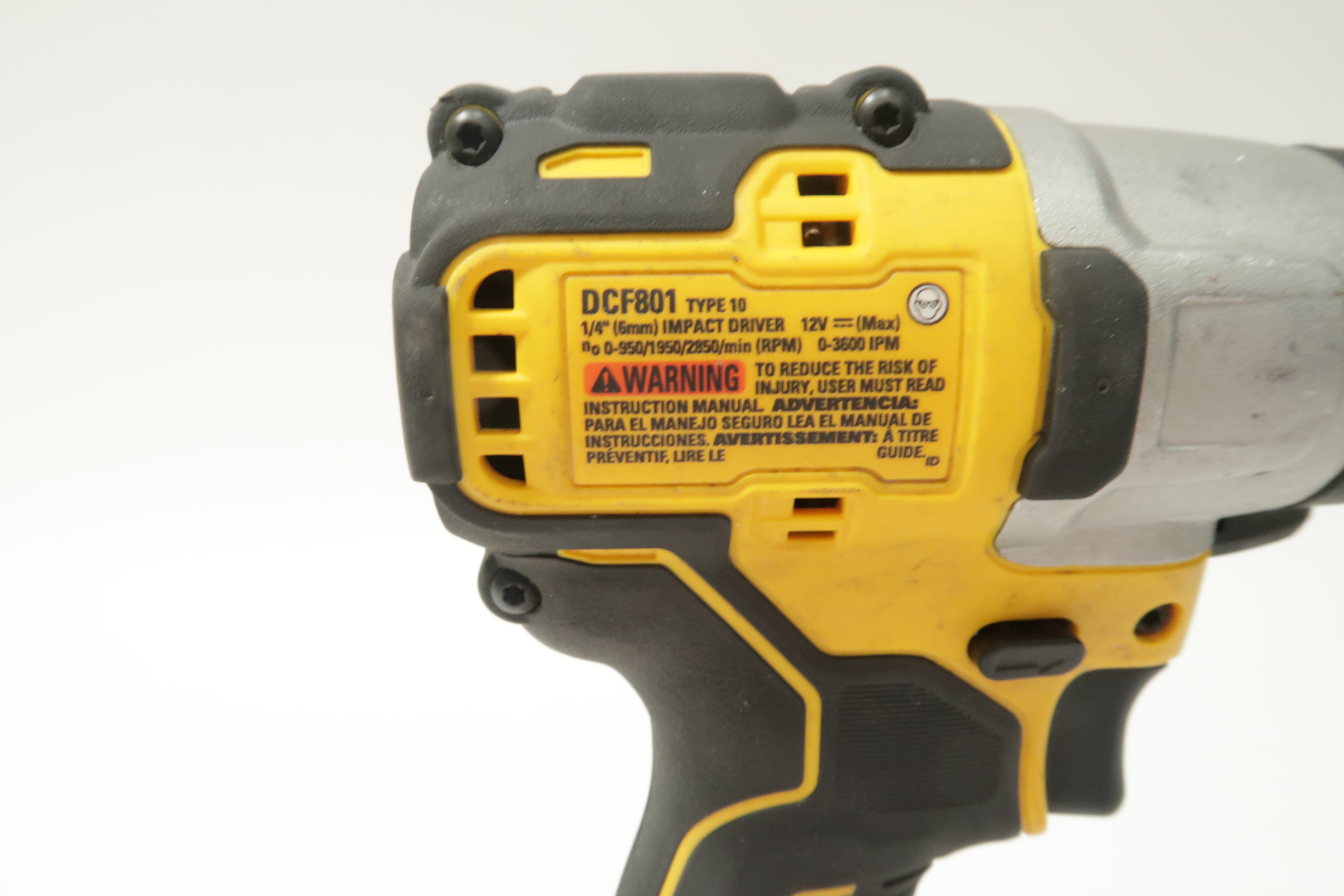 DeWalt DCF801 XTREME 12V 1 4 Brushless Cordless Impact Driver 9938