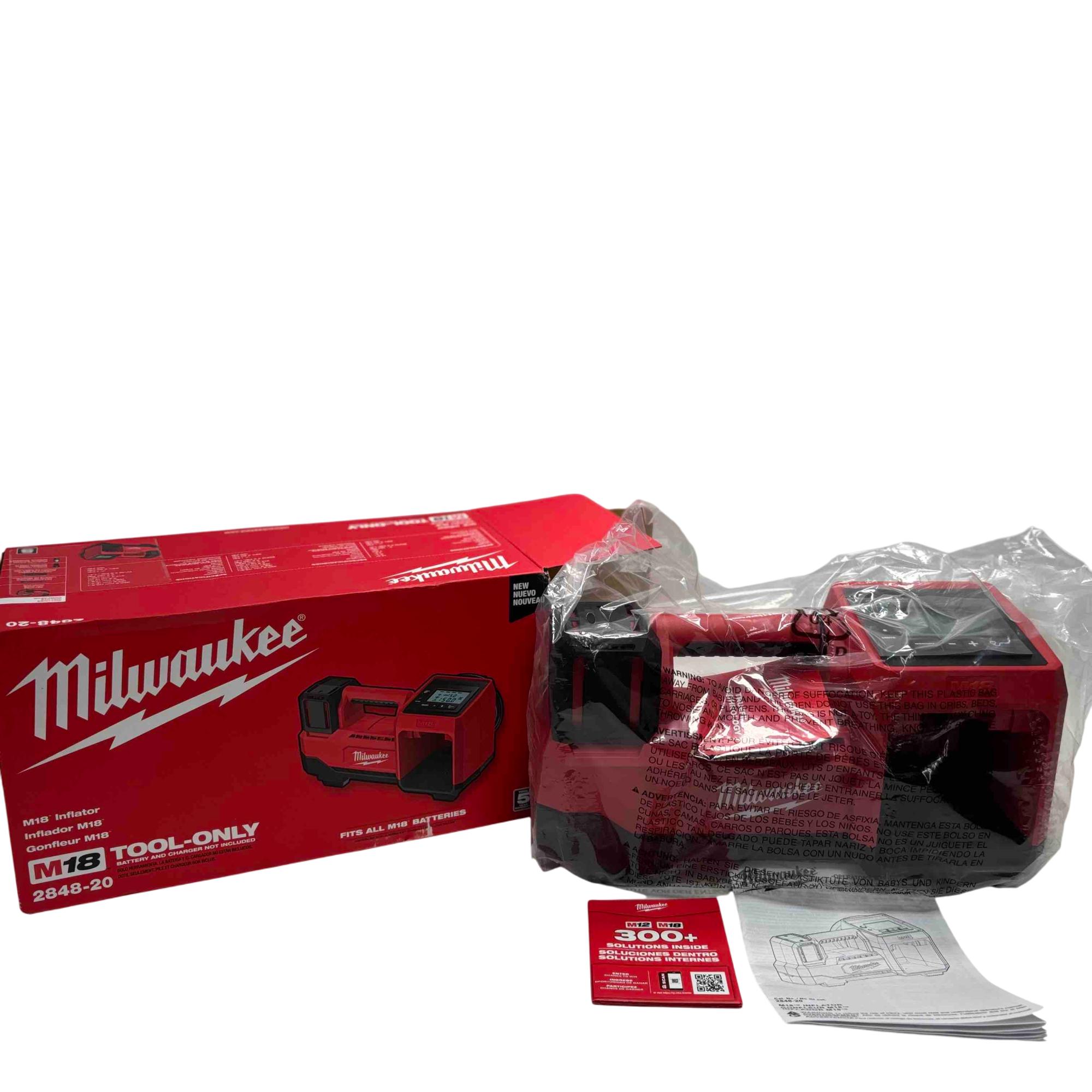 Milwaukee M18 2848 20 Cordless Inflator Tool Only