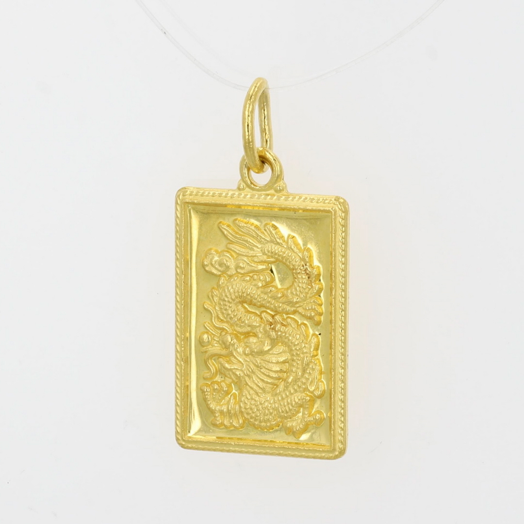 23 6mm Zodiac Dragon Pendant Without Chain 24k Yellow Gold 2 79 Grams