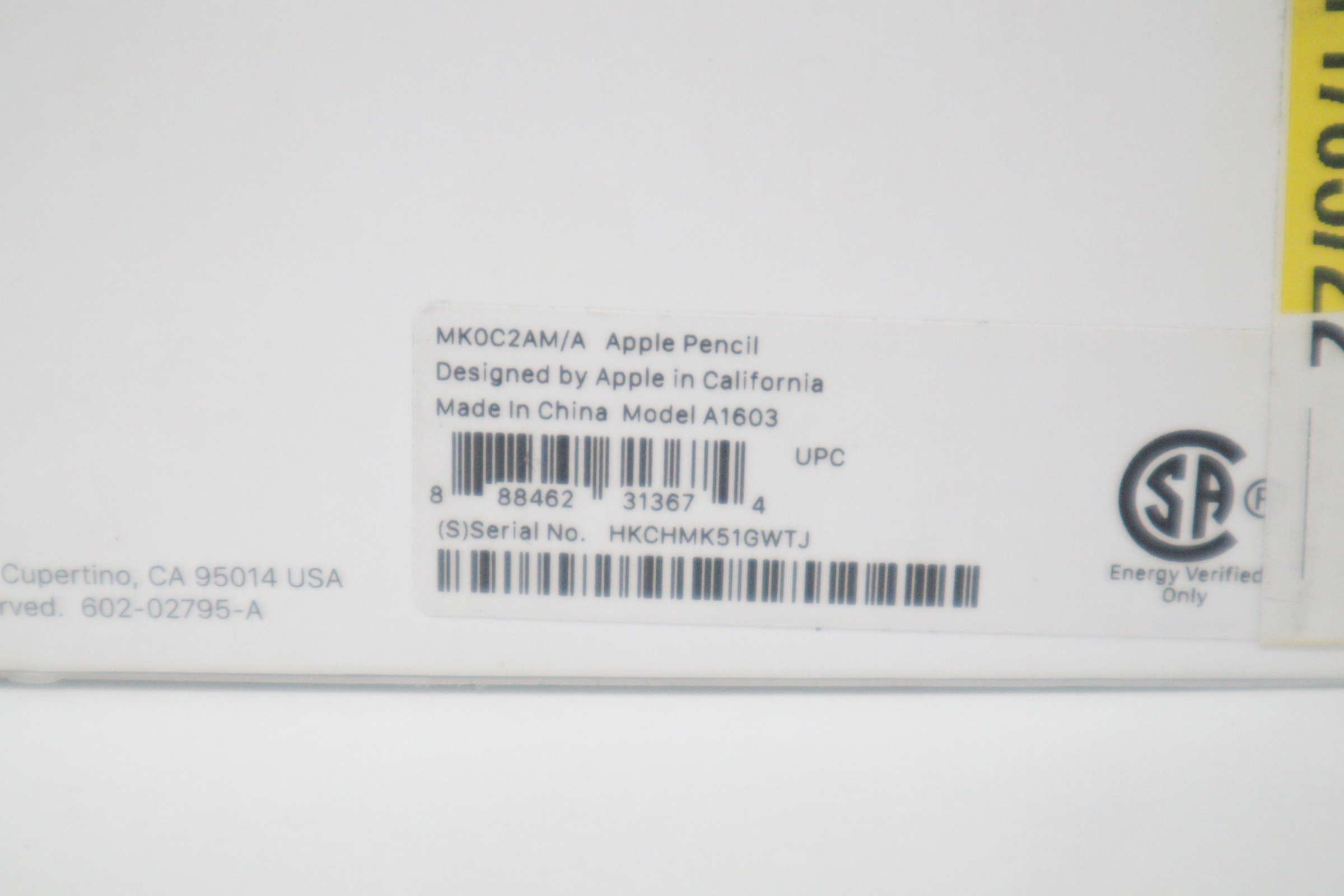 Apple Pencil 1st outlet Generation Model A1603 MKOC2AM/A