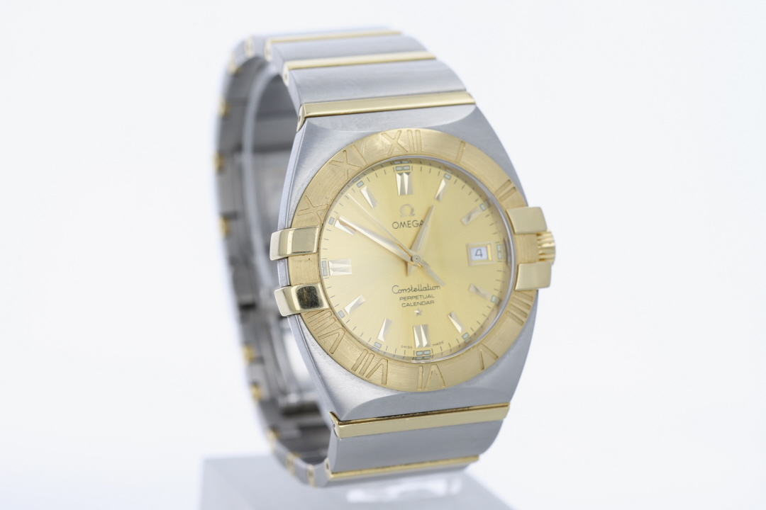 Omega constellation best sale double eagle gold