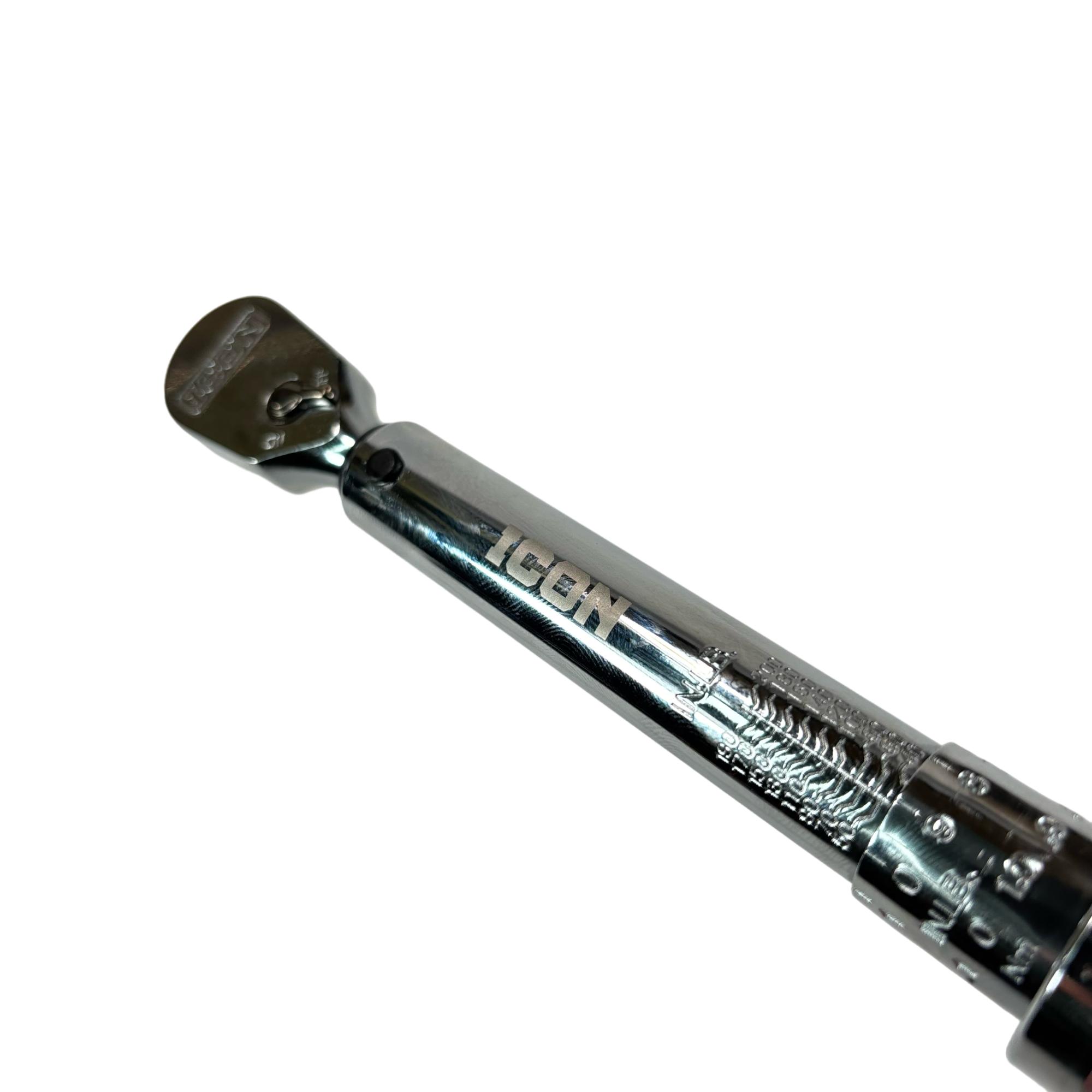 ICON 3 8 Inch Drive Click Type Rugged Ratcheting 9 3 4 Torque Wrench