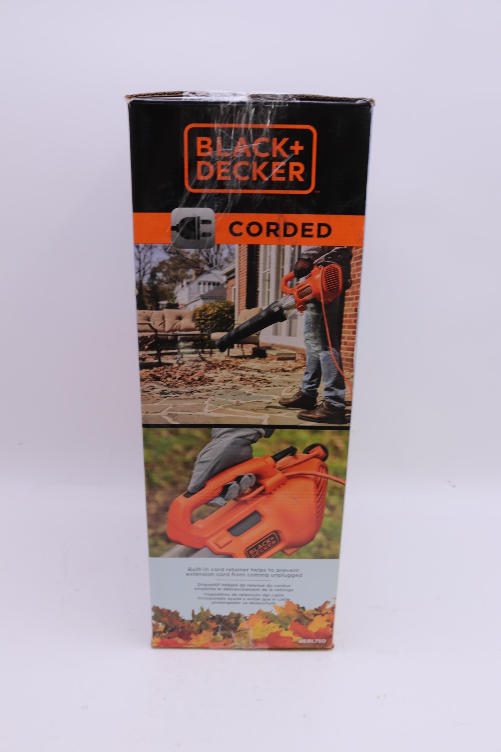 BLACK+DECKER 450-CFM 140-MPH Corded Electric Handheld Leaf Blower