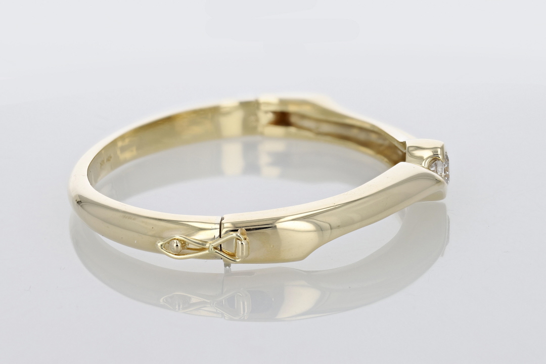 Diamond Bangle Bracelet Yellow Gold | Ounce of Salt Jewelry