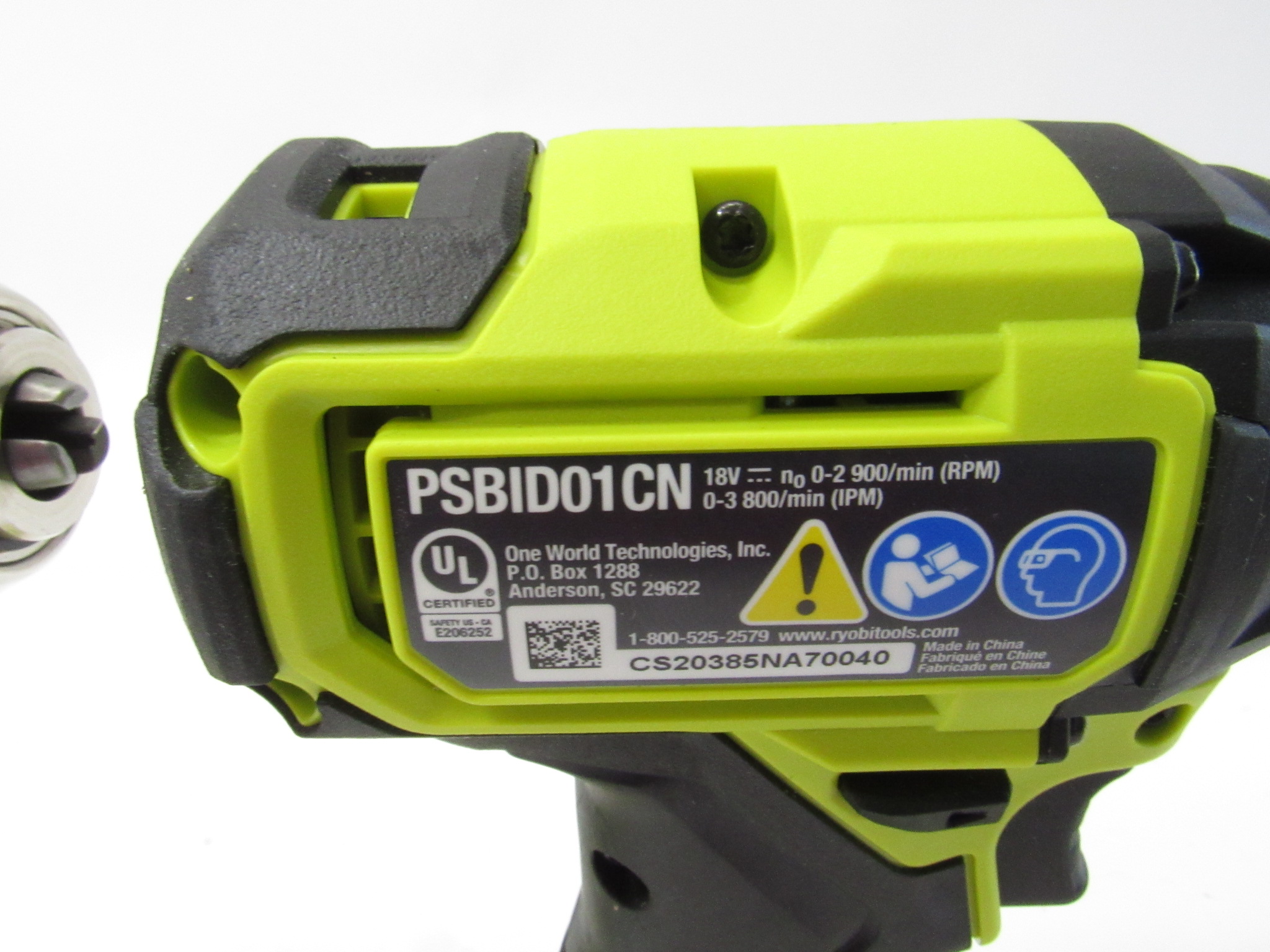 Ryobi PSBDD01CN 18V Cordless Compact 1 2 Drill Driver PSBID01CN 18V 1 4 Driver
