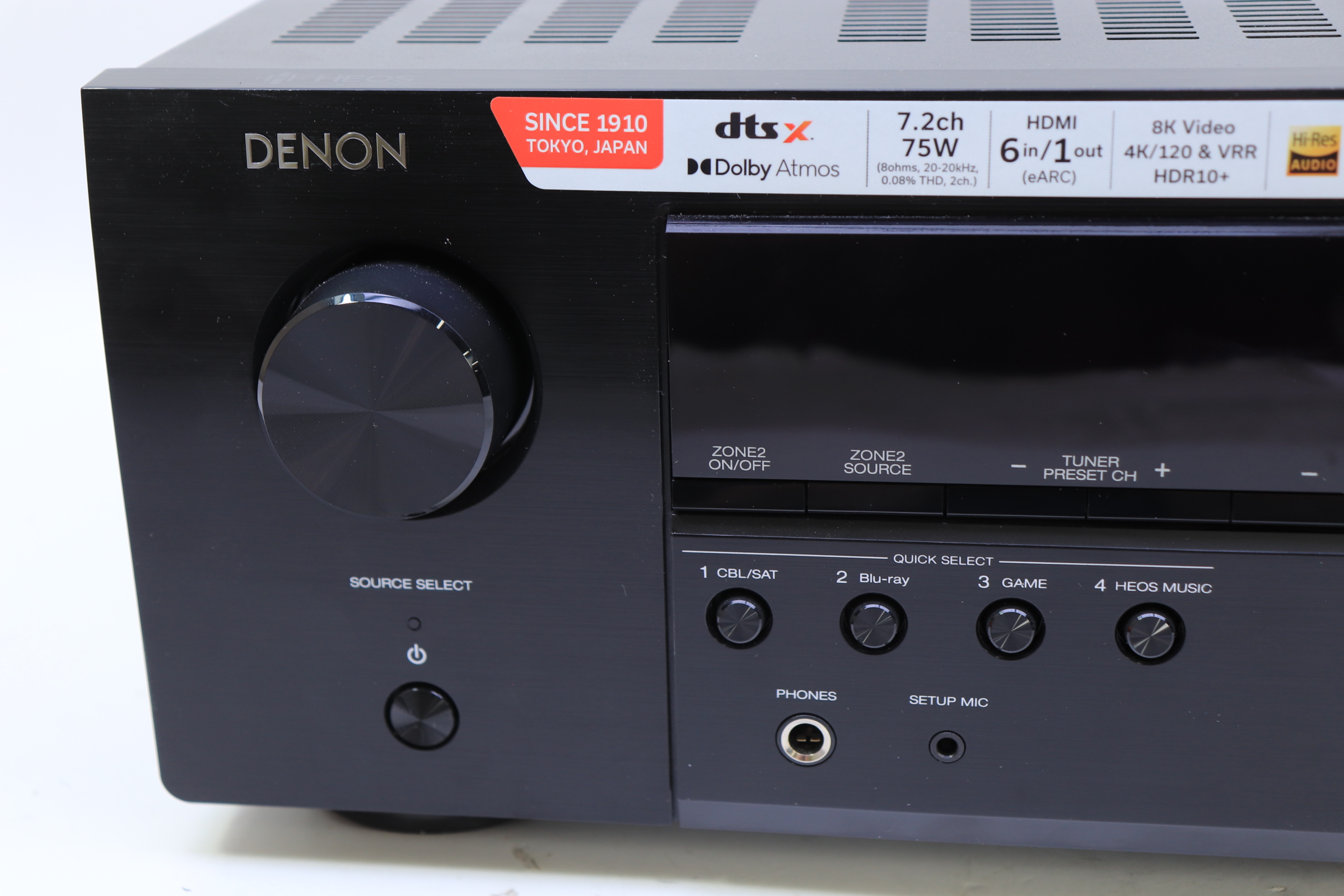 Denon AVR-S760H 7.2ch 4K AV Receiver with Voice Control Compatibility
