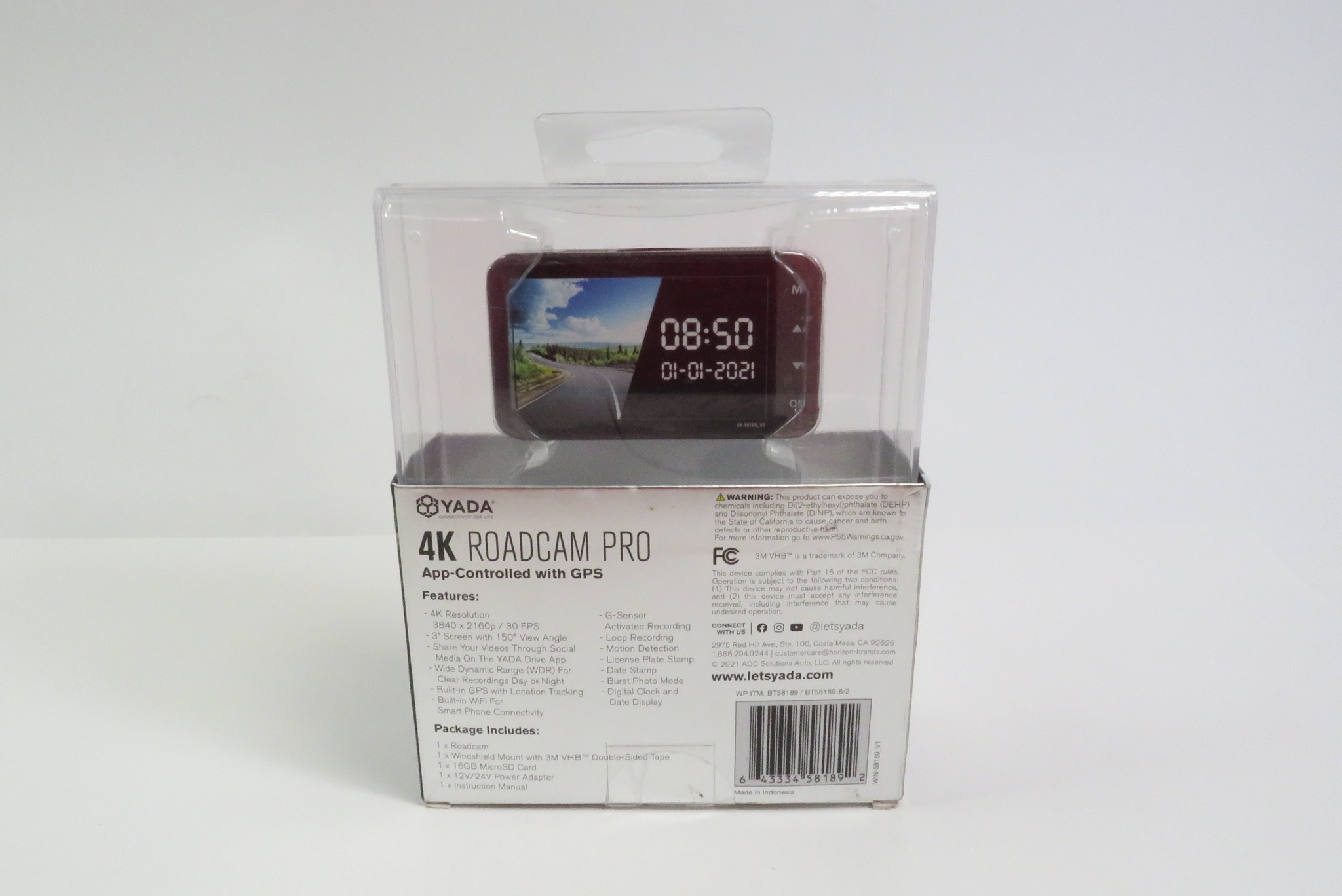 Yada RoadCam Pro BT58189 4K 3 Screen Dash Cam