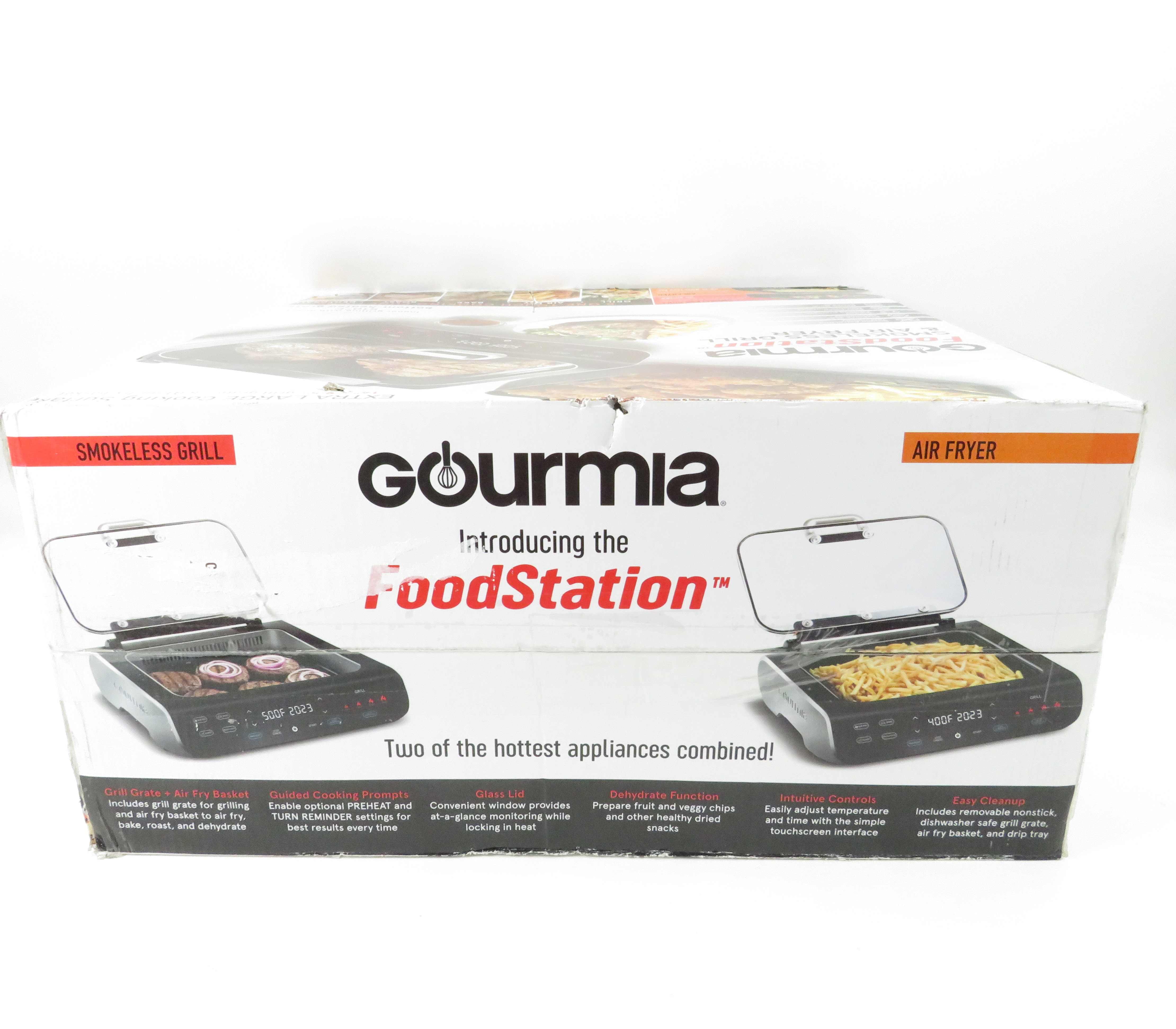 FoodStation™ Indoor Grill & Air Fryer, Gourmia GGA2100 FoodStation