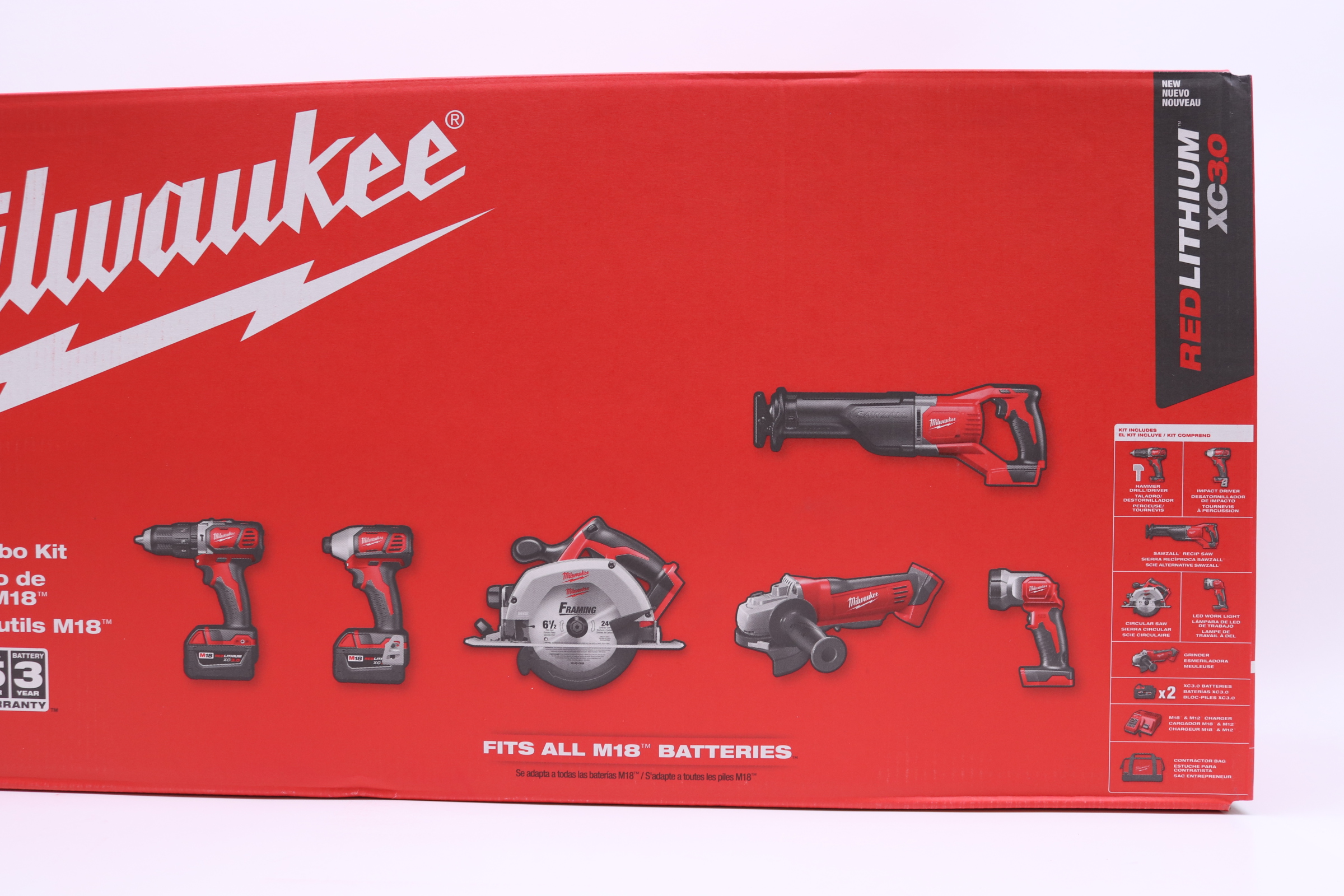 Milwaukee 2696-26 M18, kit combo de 6 herramientas de