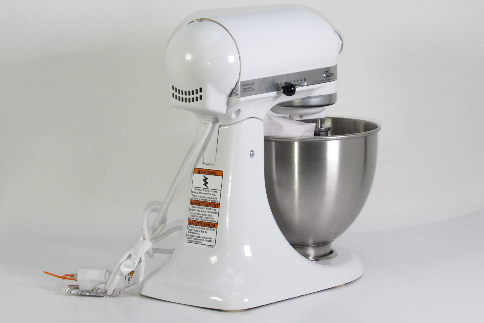  KitchenAid Classic Series 4.5 Quart Tilt-Head Stand Mixer  K45SS, White: Electric Stand Mixers: Home & Kitchen