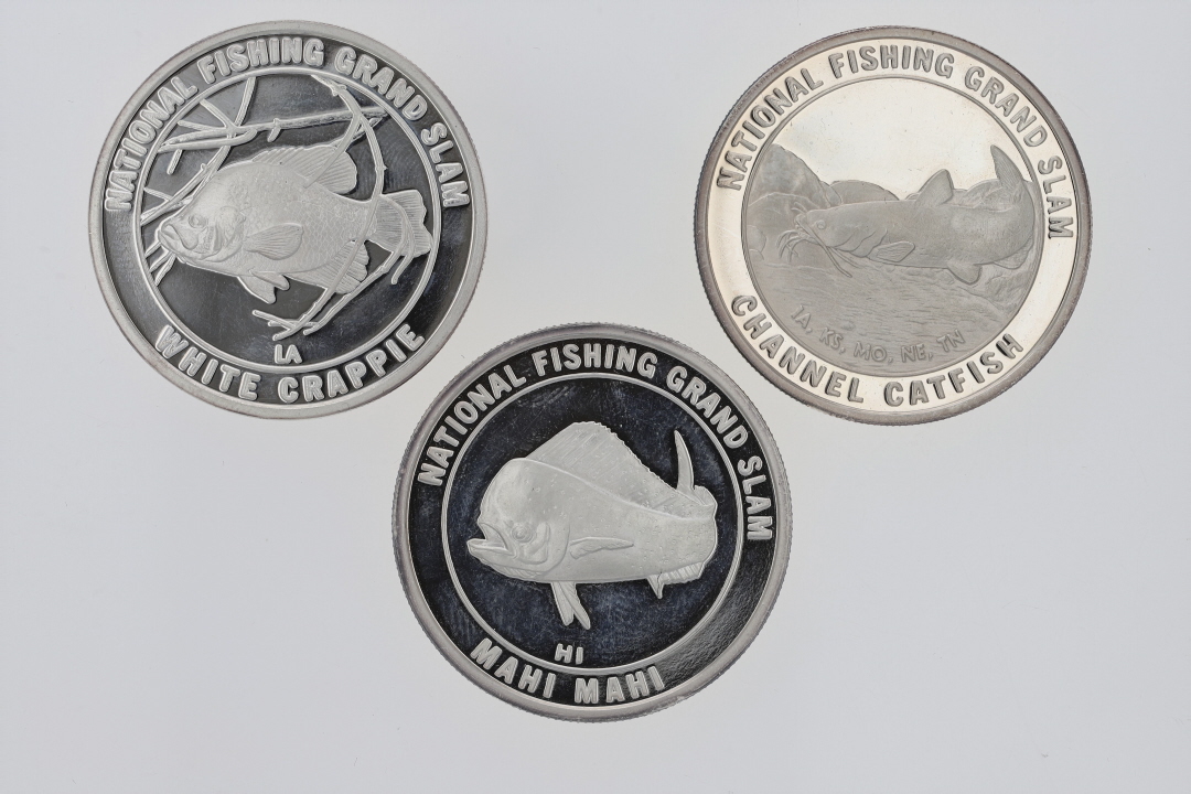NATIONAL FISHING GRAND SLAM SILVER COIN COLLECTION This is not a