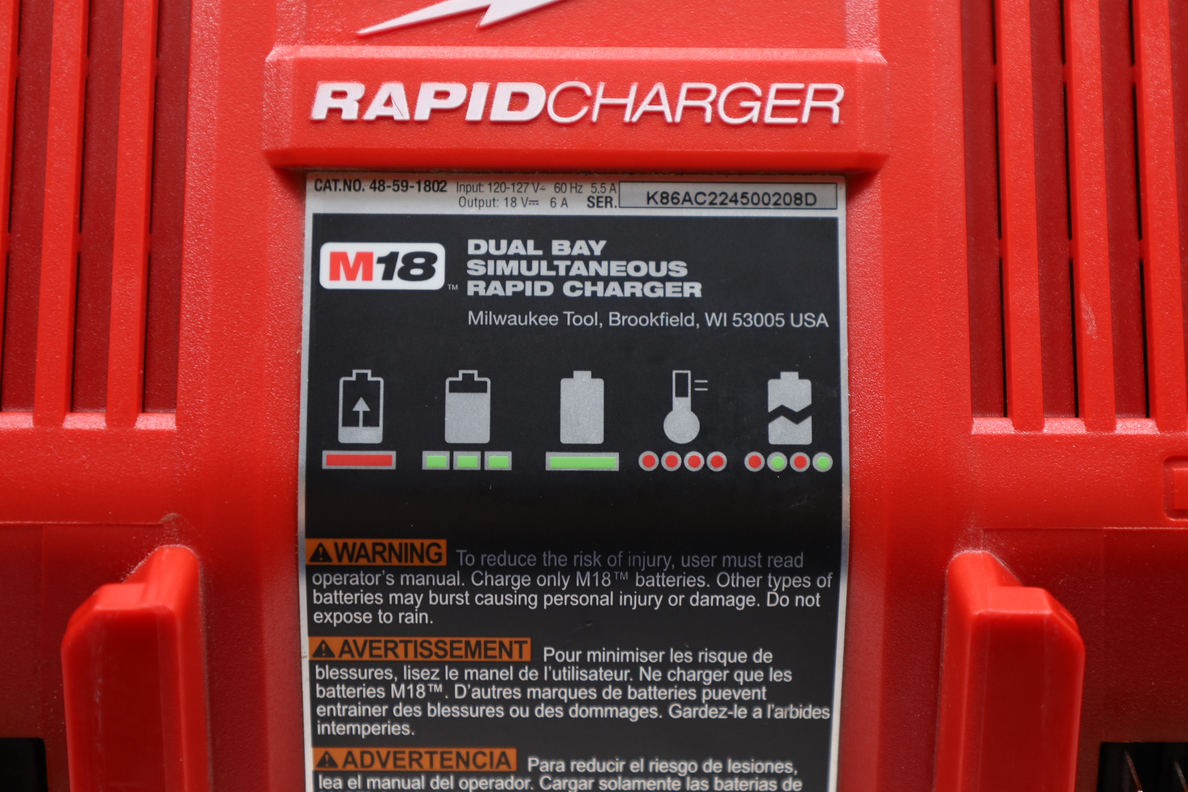 Milwaukee M18 18-Volt Lithium-Ion Dual Bay Rapid Battery Charger with 3.0Ah Battery Pack (2-Pack)