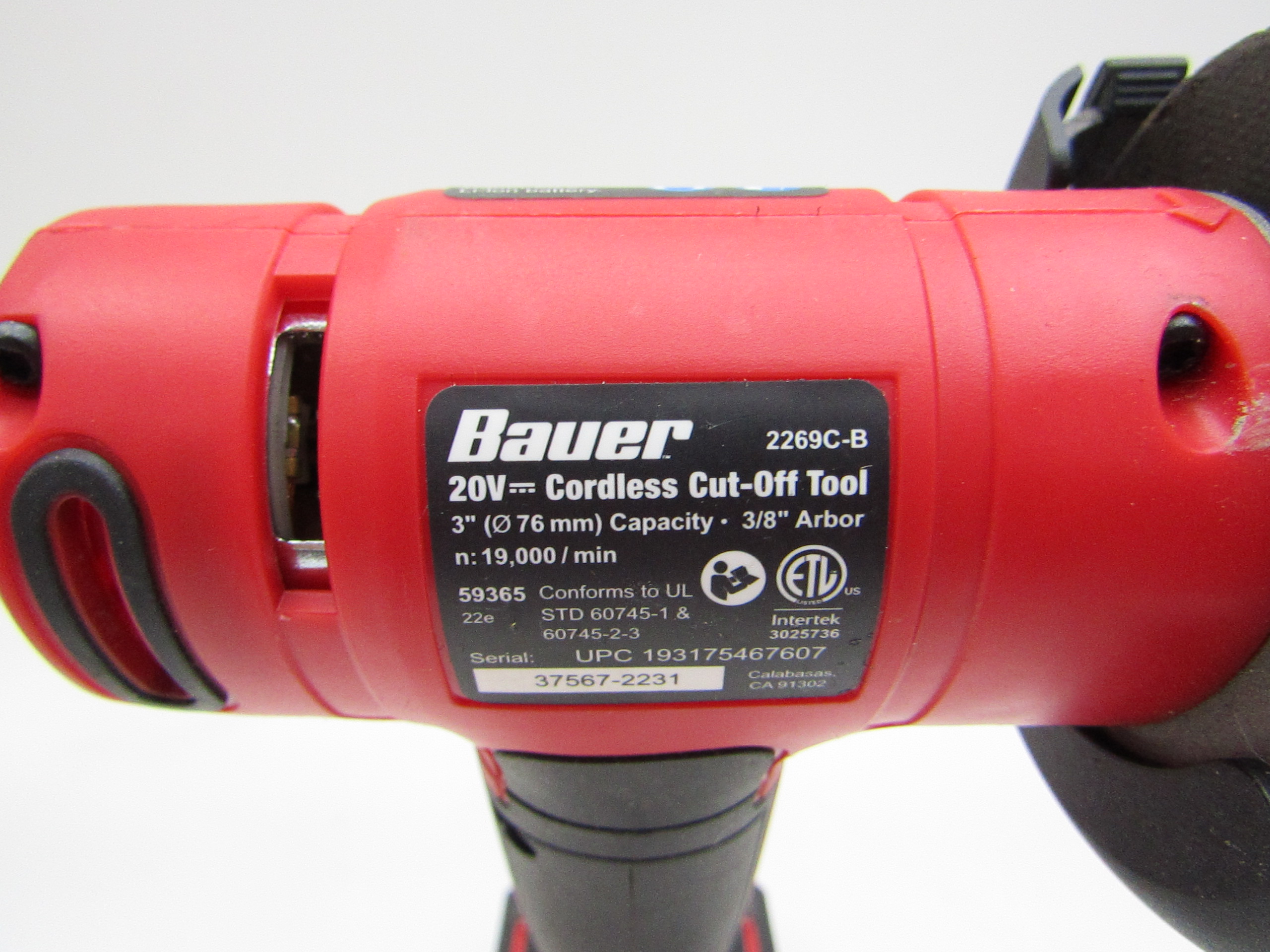 Bauer 2269C-B 20V Max 3
