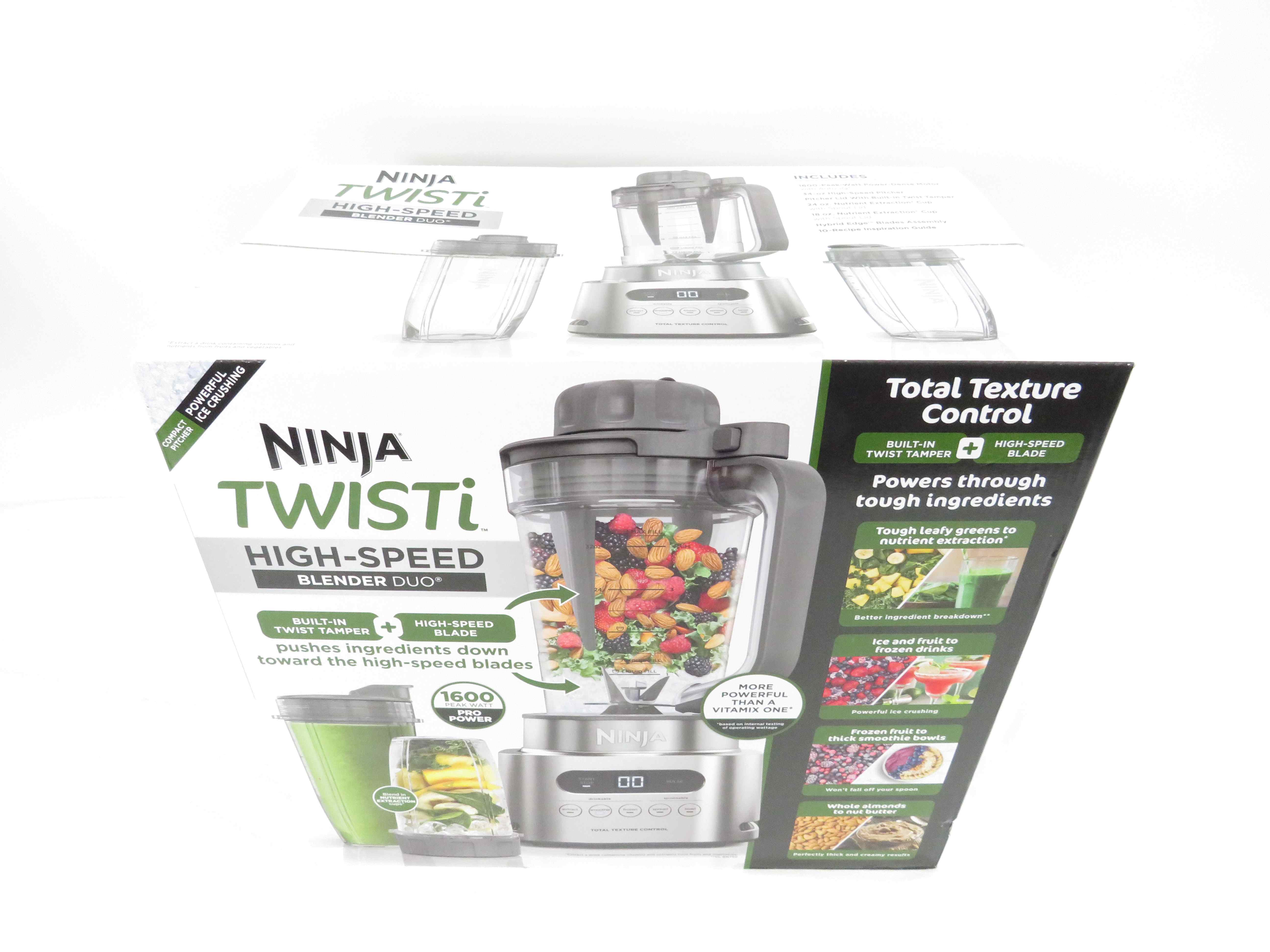 NINJA Twisti 34 oz. High 5-Speed Stainless Steel Blender Duo SS151