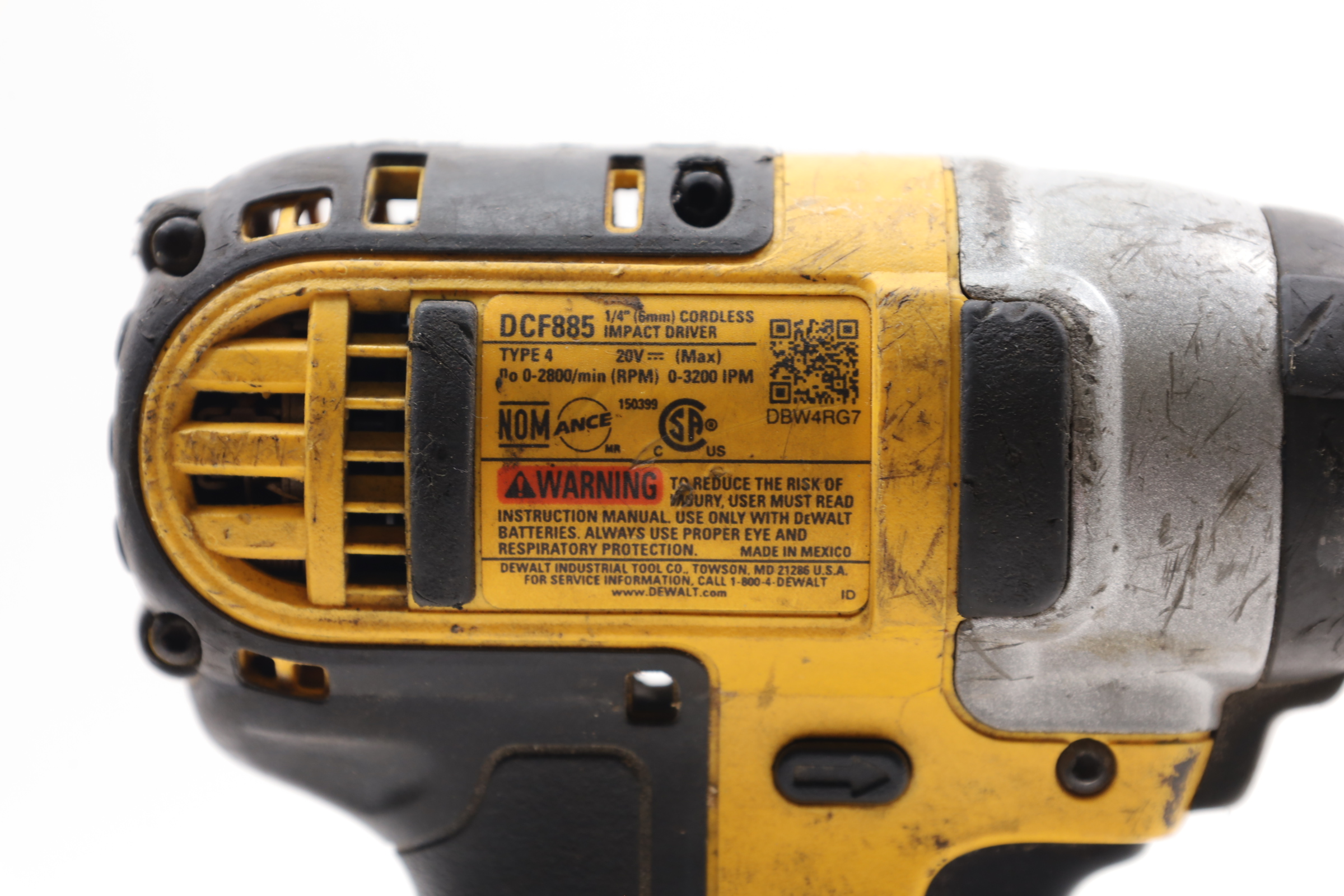 Dewalt DCF885 20-Volt Max Lithium-Ion 1/4 in Cordless Impact Driver