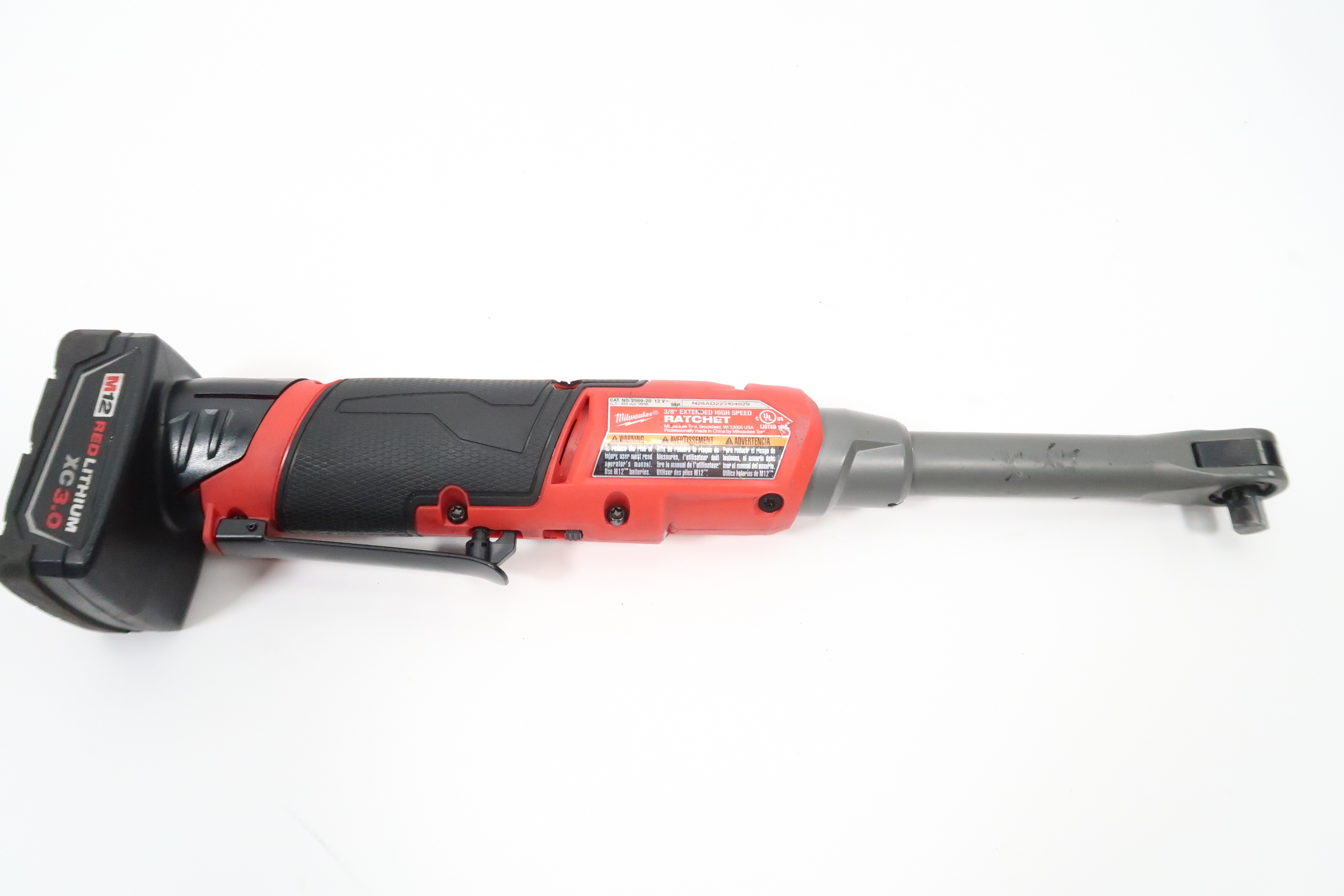 Milwaukee M12 Cordless Electric 3/8in. Ratchet Kit, With 1 Battery, 12  Volt, Model# 2457-21