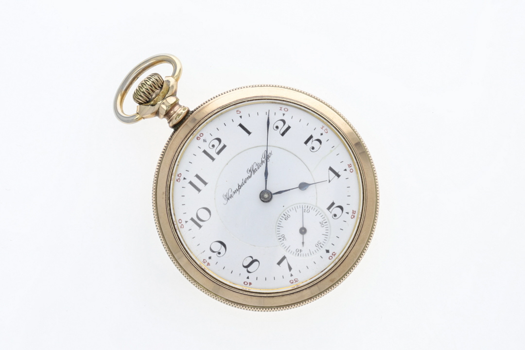 Hampden Antique 14K Gold & Enamel Pocket Watch