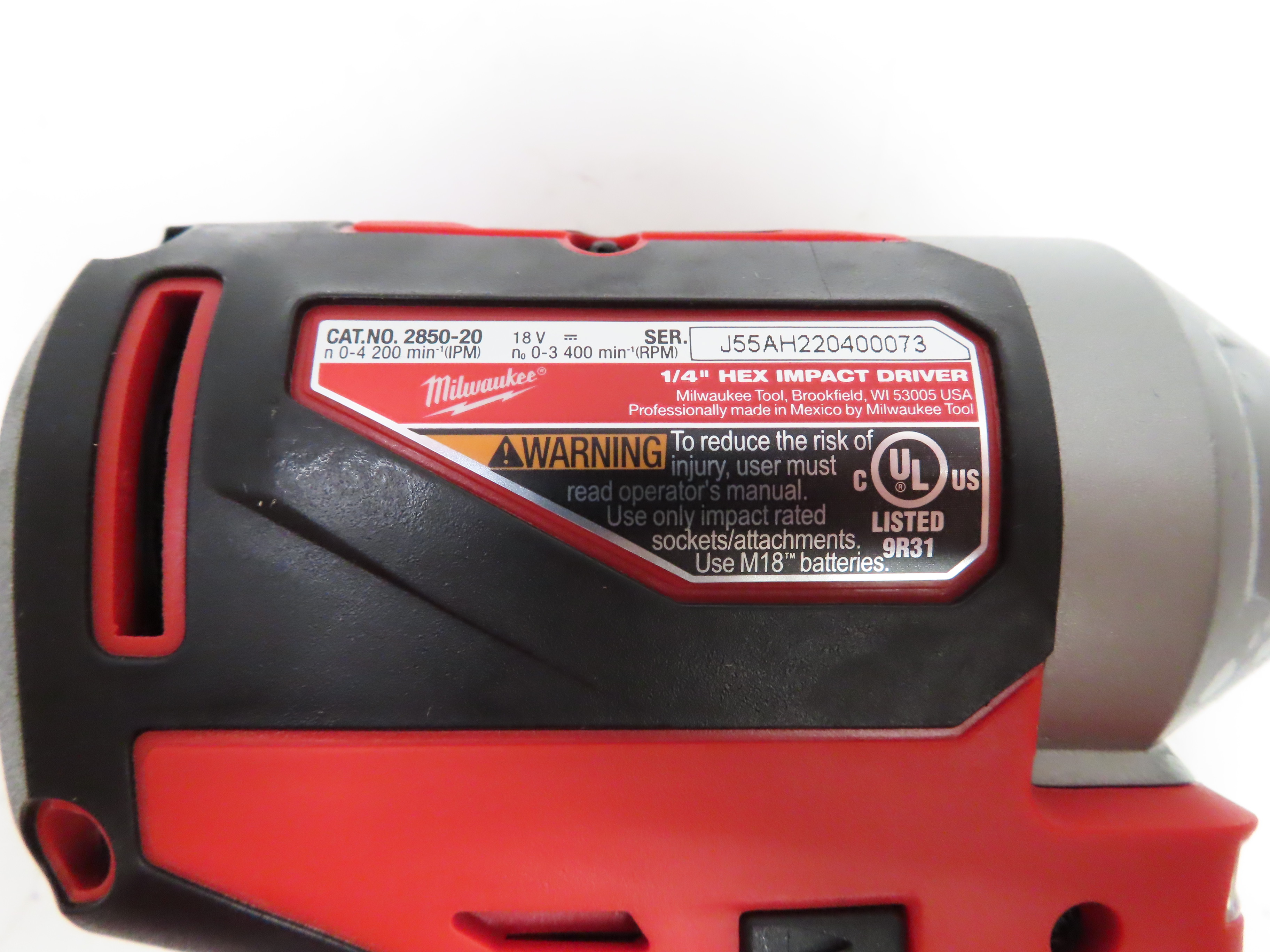 Milwaukee 2902-20 M18 18V Cordless 