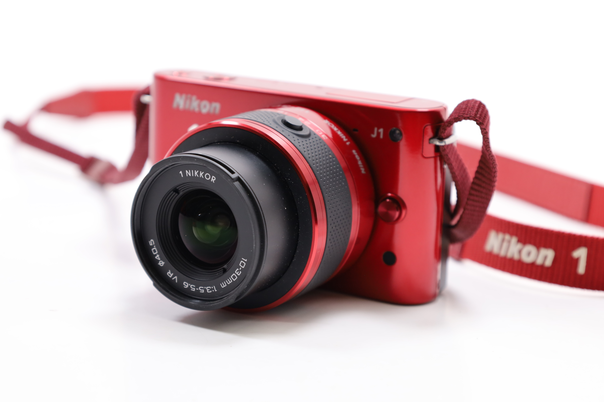 Nikon 1 J1 10.1MP 1080p Mirrorless Digital Camera - Red