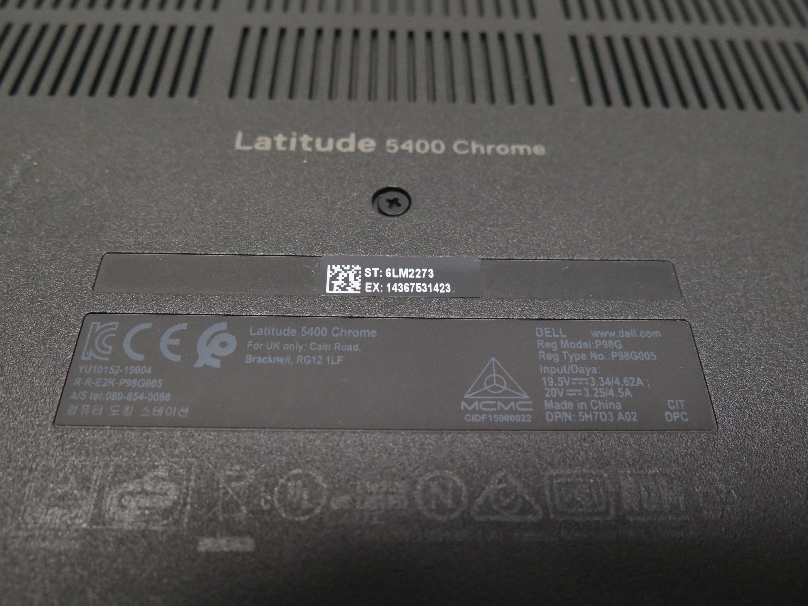 Dell Latitude 5400 Chrome Intel Core i3-8145U  4GB Ram 128GB SSD 14''