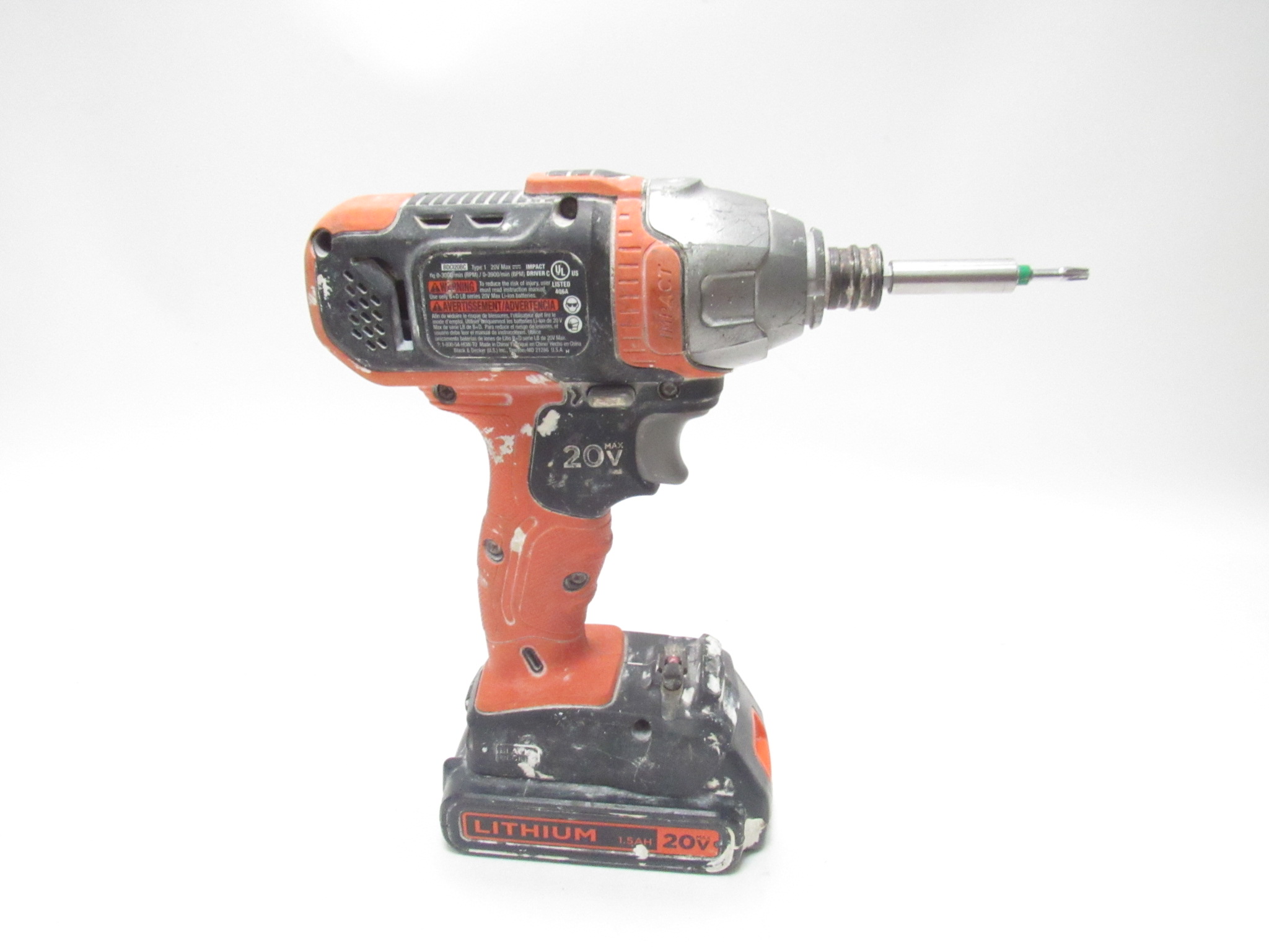 BLACK DECKER 20V Max 1 4 Lithium Impact Driver BDCI20BC