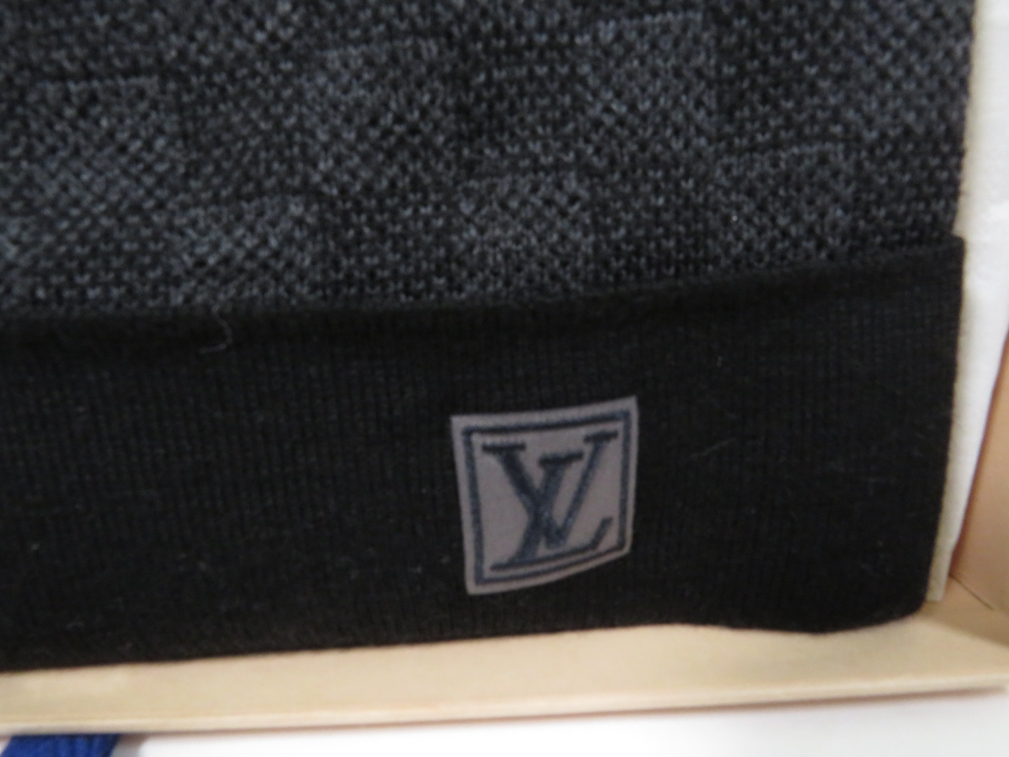 Louis Vuitton, Petit Damier Hat and Scarf Set