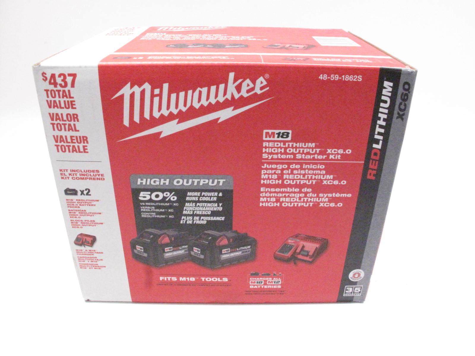 Milwaukee 48-59-1862S High Output Starter Kit 18V 6.0Ah