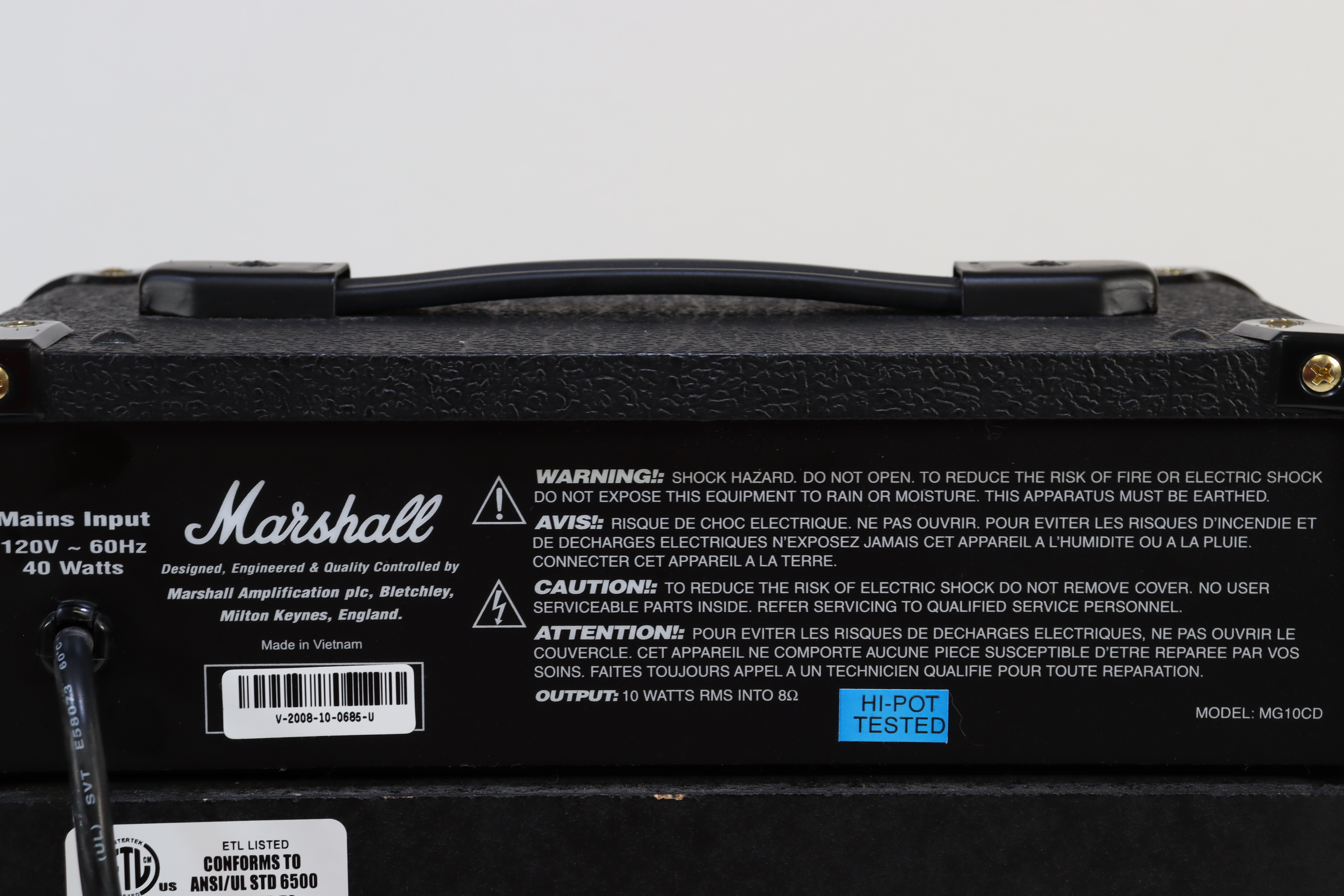 Ampli Guitare MARSHALL MG10G