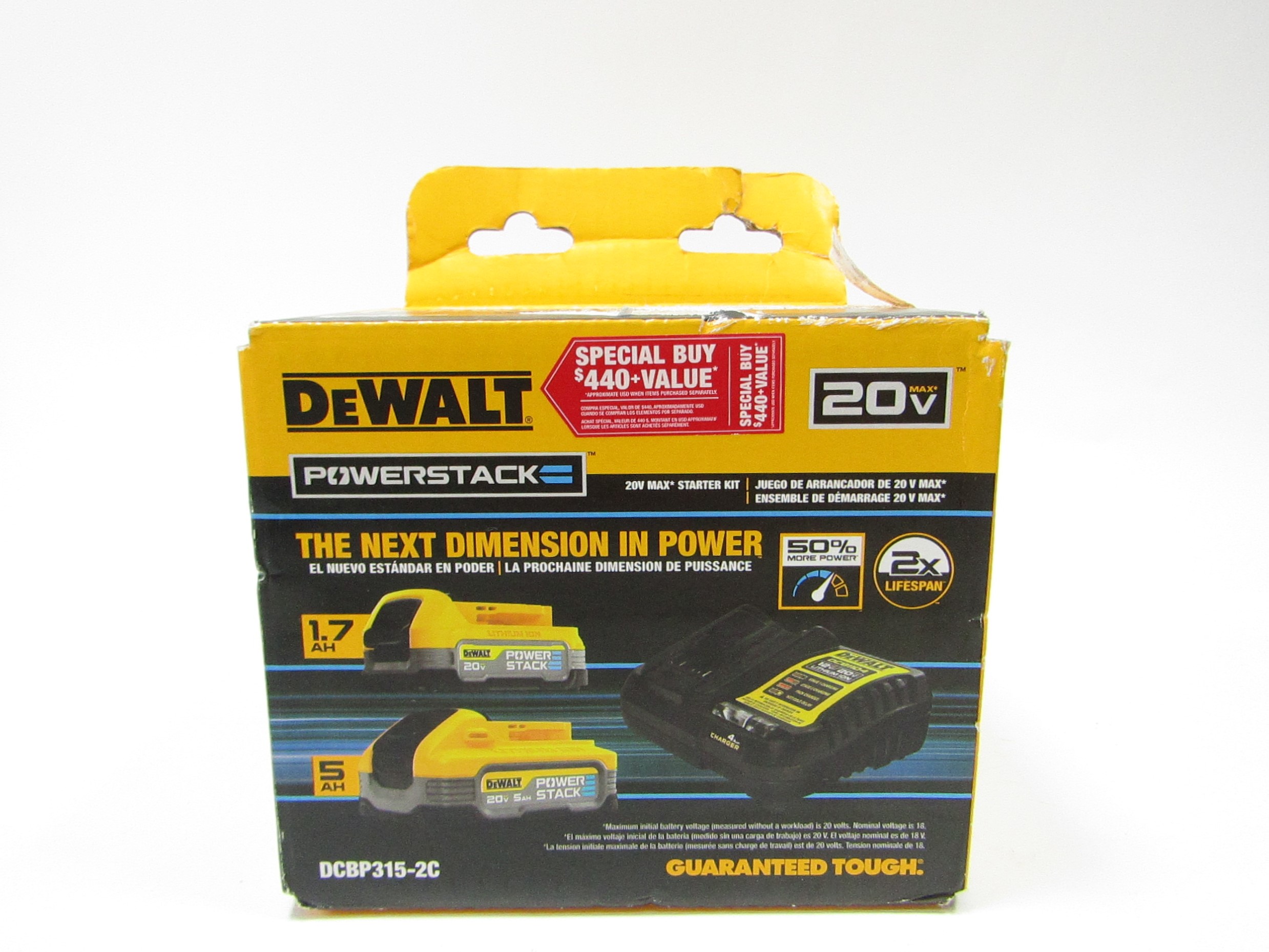 DeWalt 20V MAX* Powerstack Compact 1.7 Ah and 5.0 Ah Starter Kit DCBP315-2C