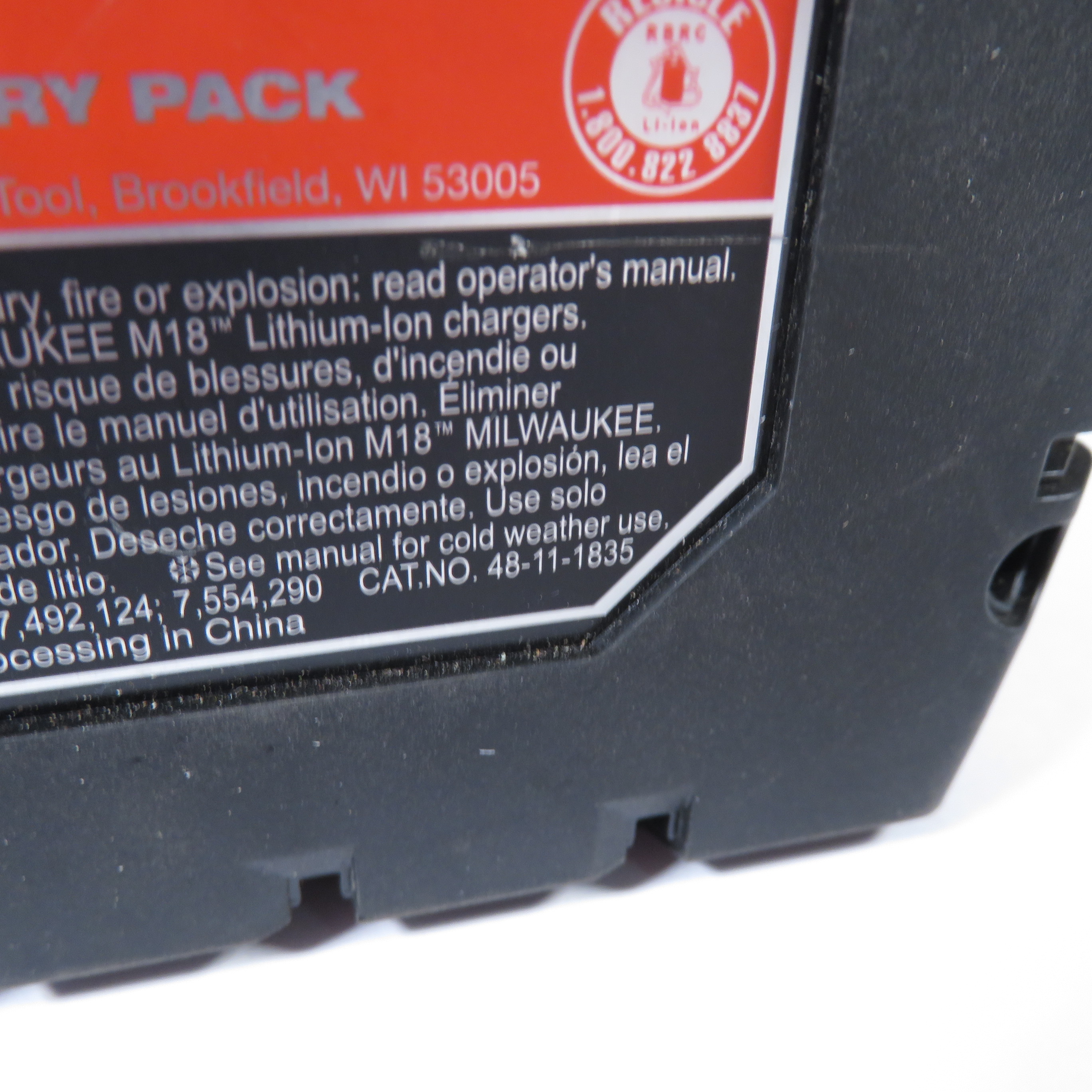 Milwaukee 48-11-1835 M18 18V High Output 3.0 AH Battery Pack 