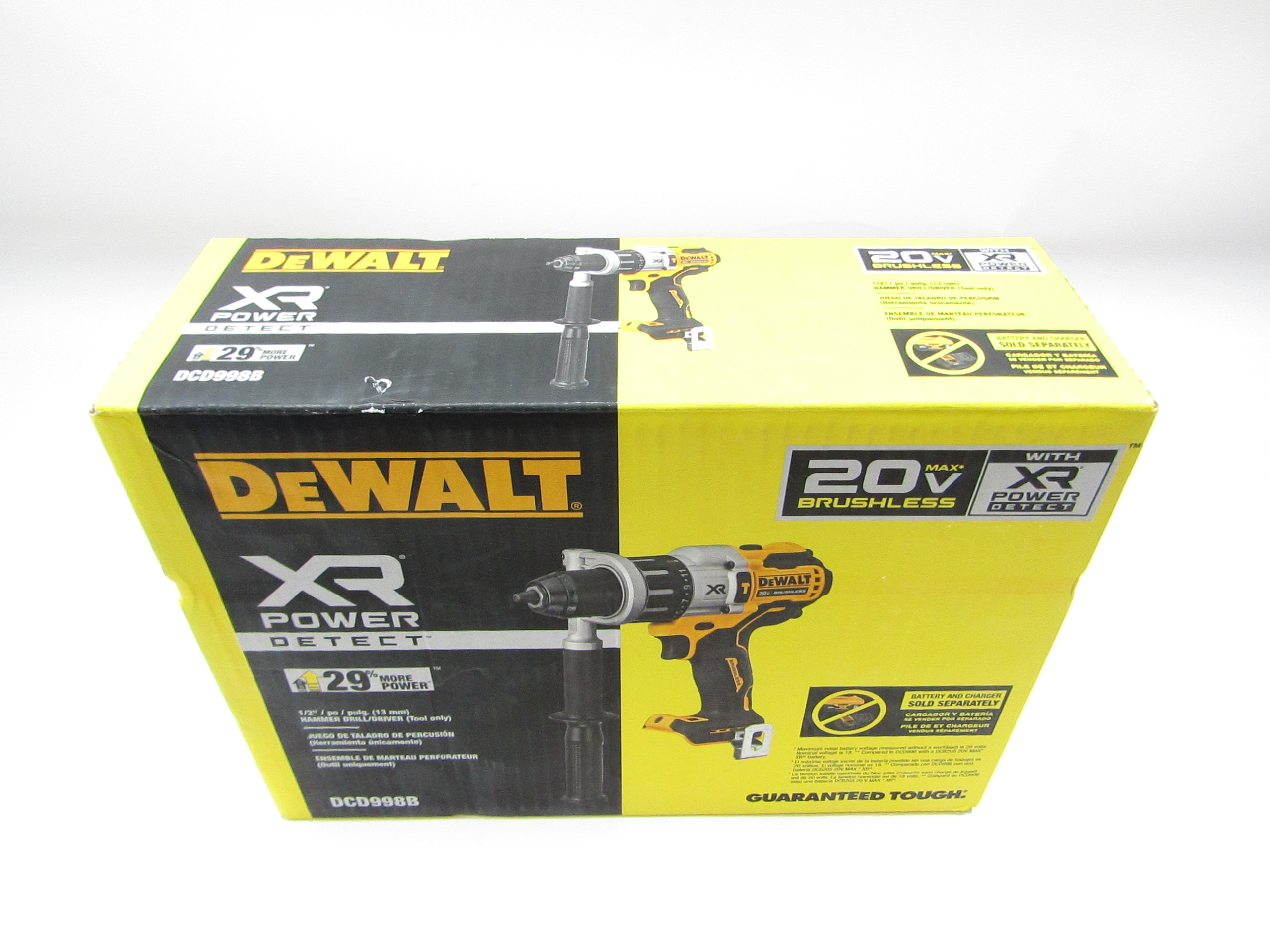 DEWALT 20V MAX Hammer Drill & Driver, Cordless, Tool Only (DCD998B) 