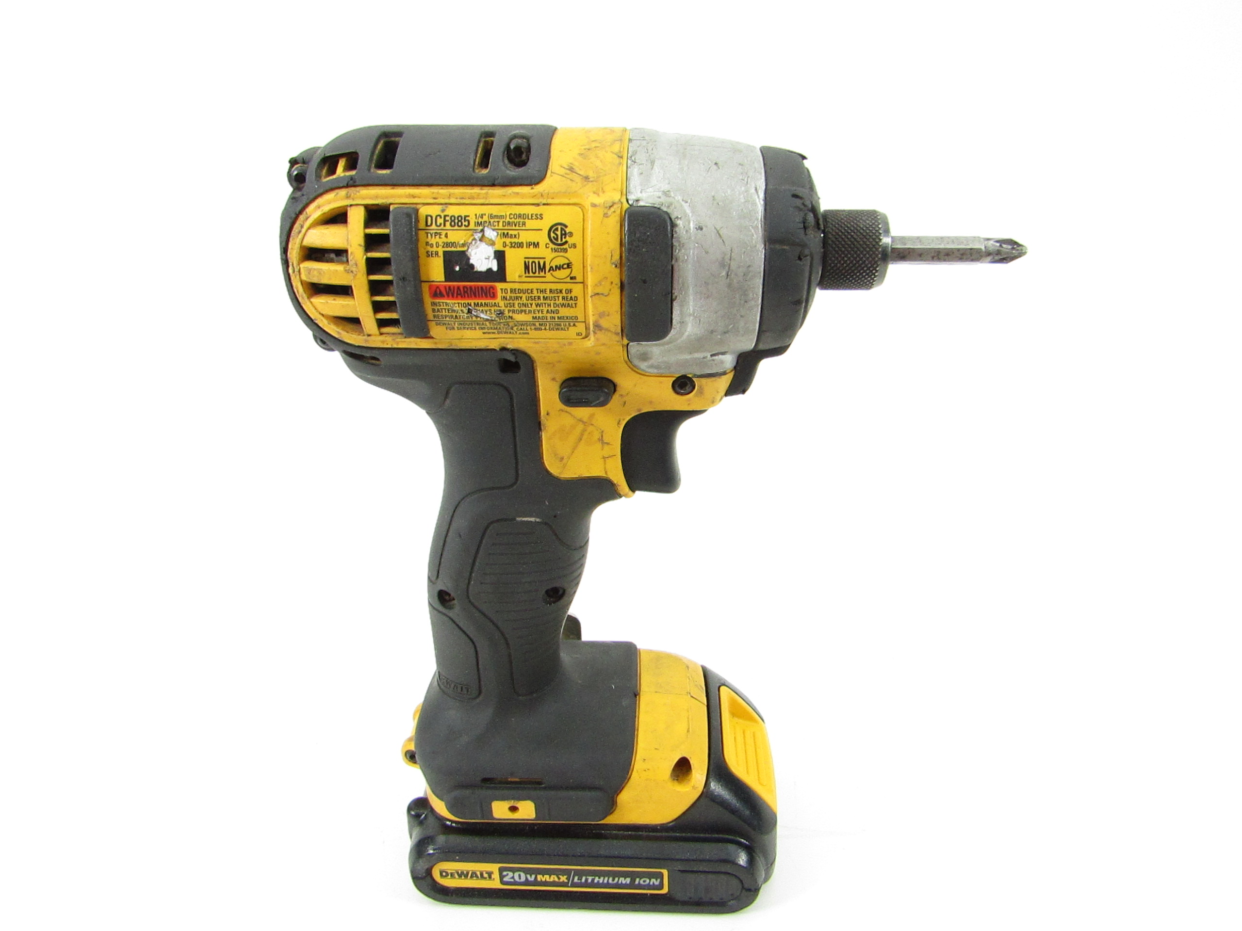 DEWALT DCF885 20 Volt MAX Lithium Ion Cordless 1 4 in. Impact