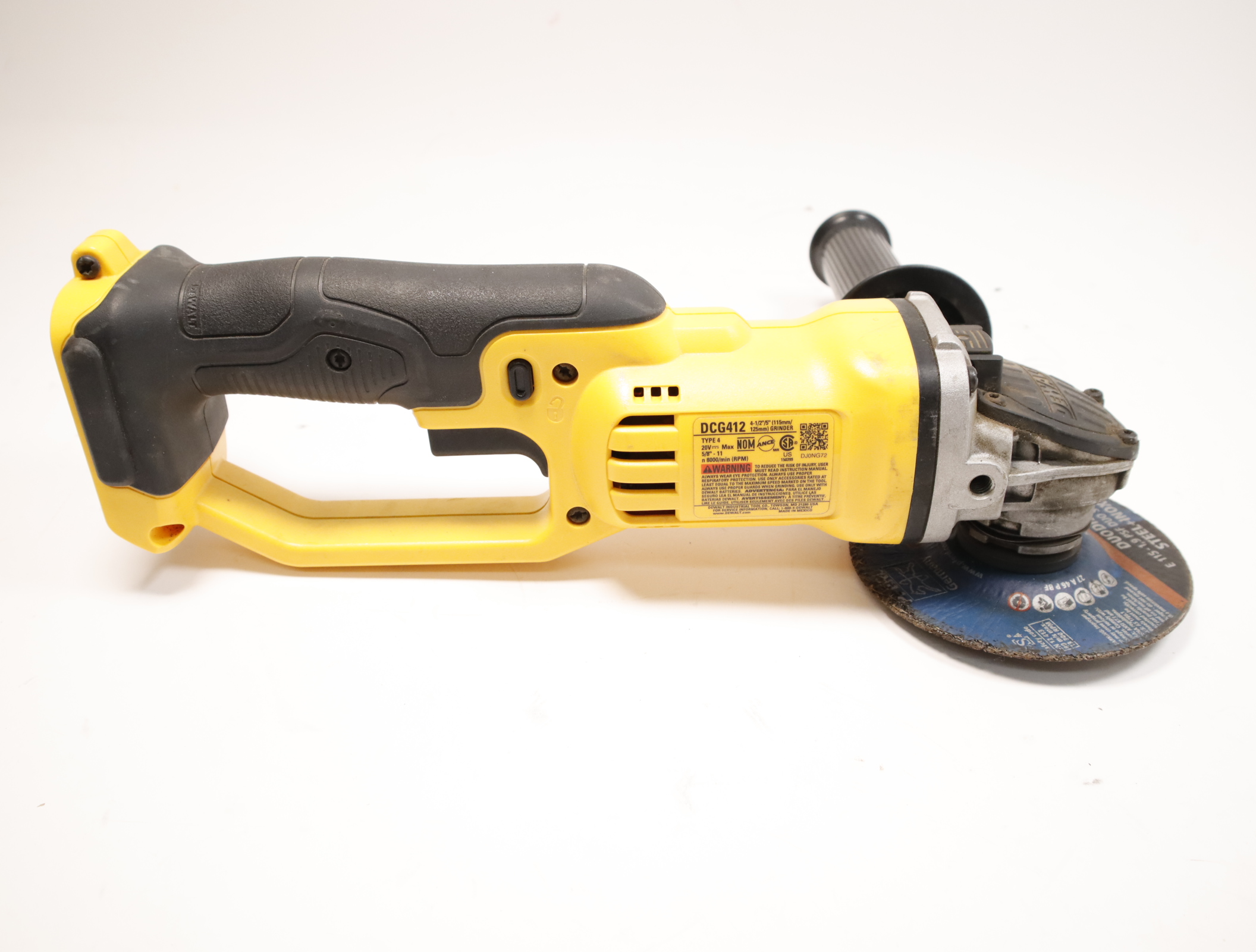 DeWalt DCG412 20V Cordless 4.5 5