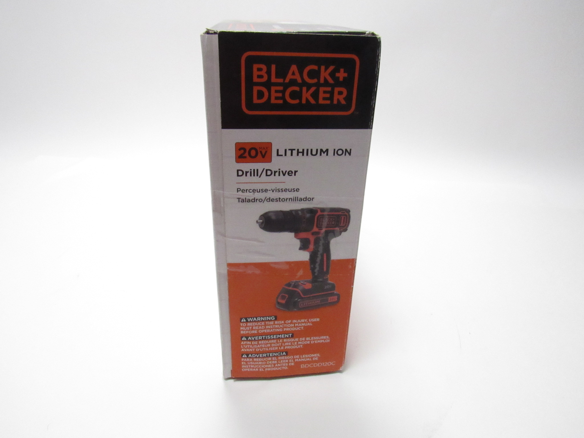 Black + Decker 20 Volt MAX* Cordless Lithium 3/8in. Drill/Driver One Battery  Model# BDCDD120C 