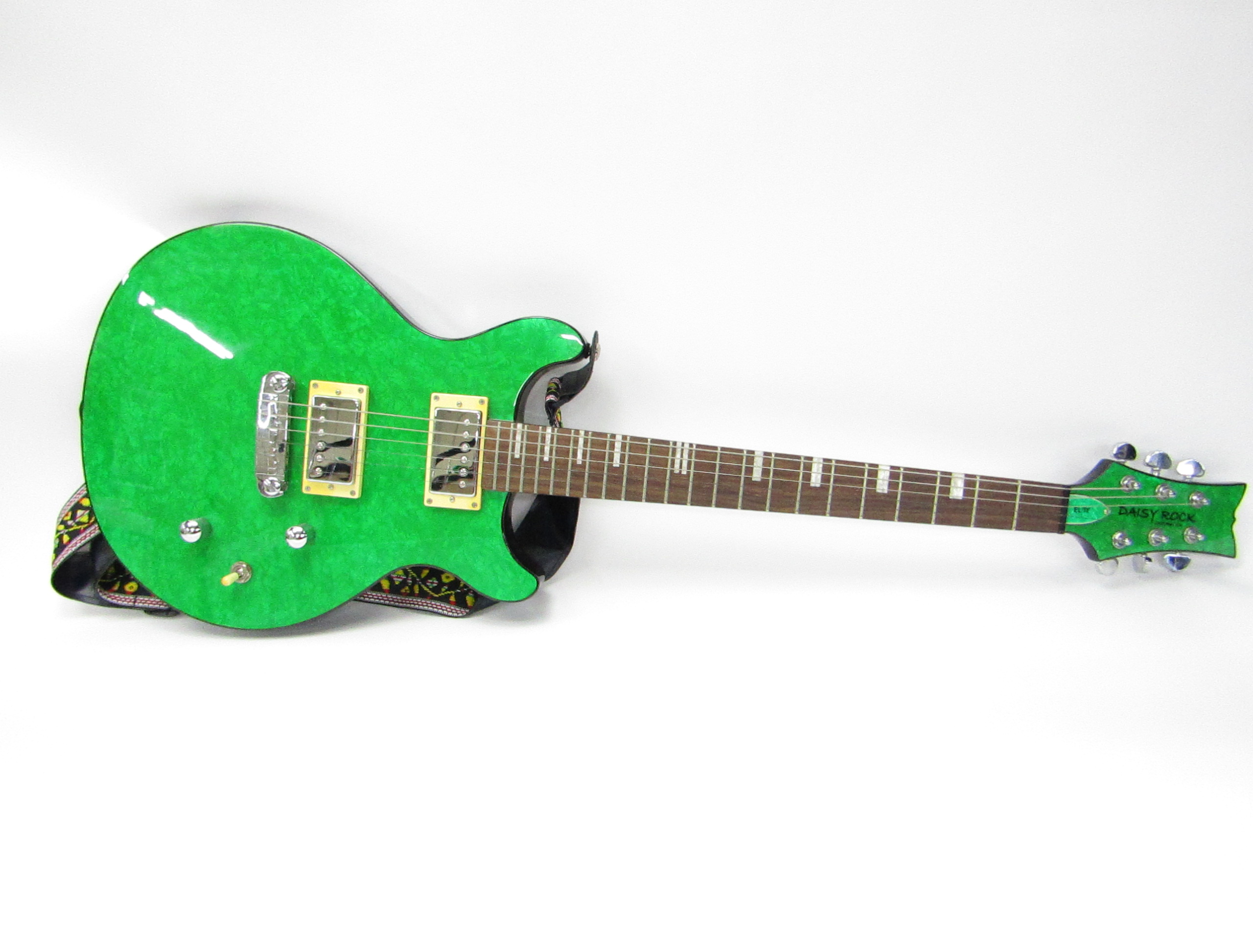 Daisy Rock Elite Green Flake Right Handed Six Stringed Electric Guitar