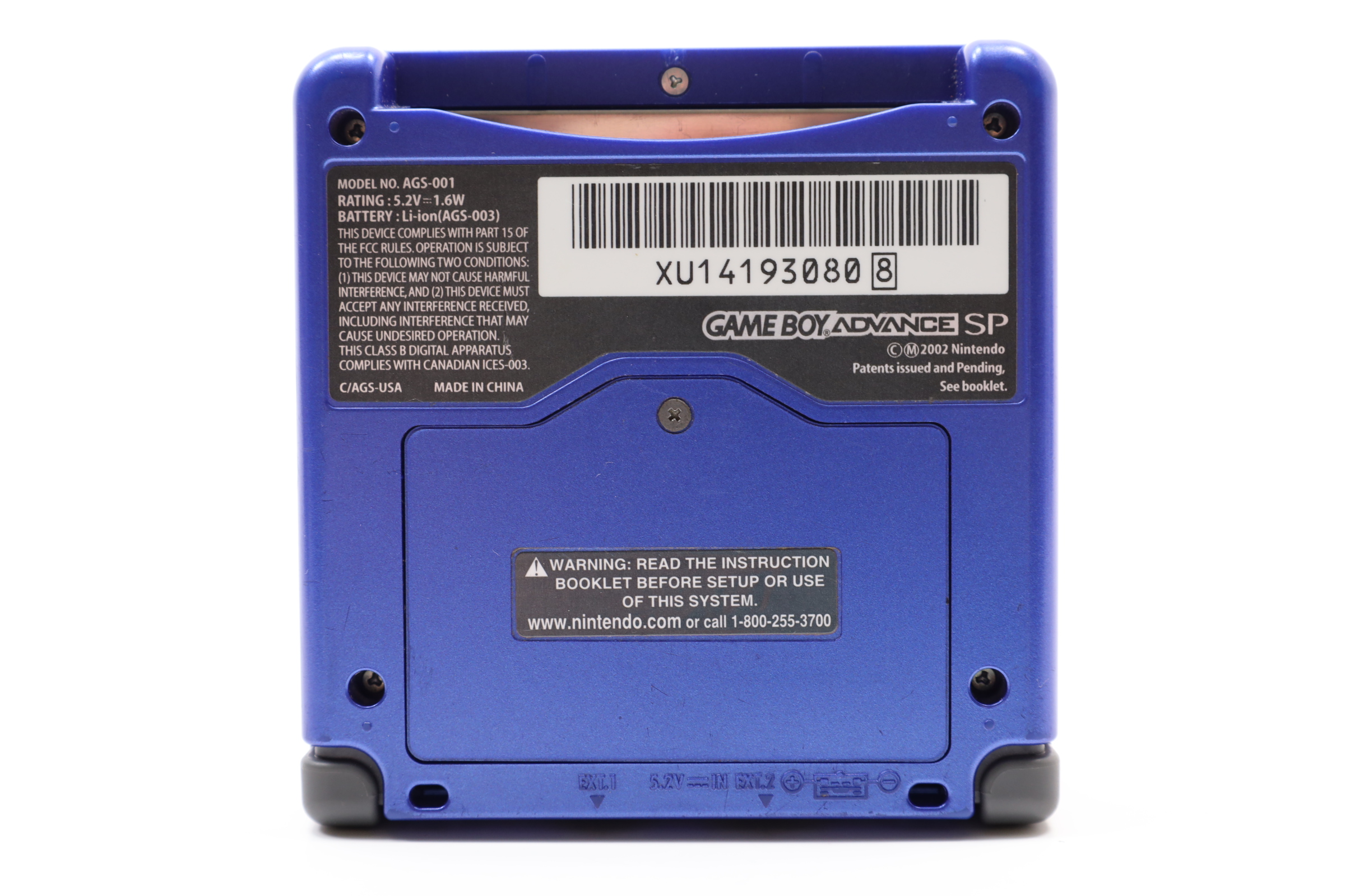 Gameboy advanced sp in blue ags-001 model store