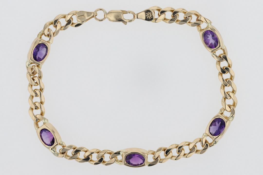 9ct gold deals amethyst bracelet