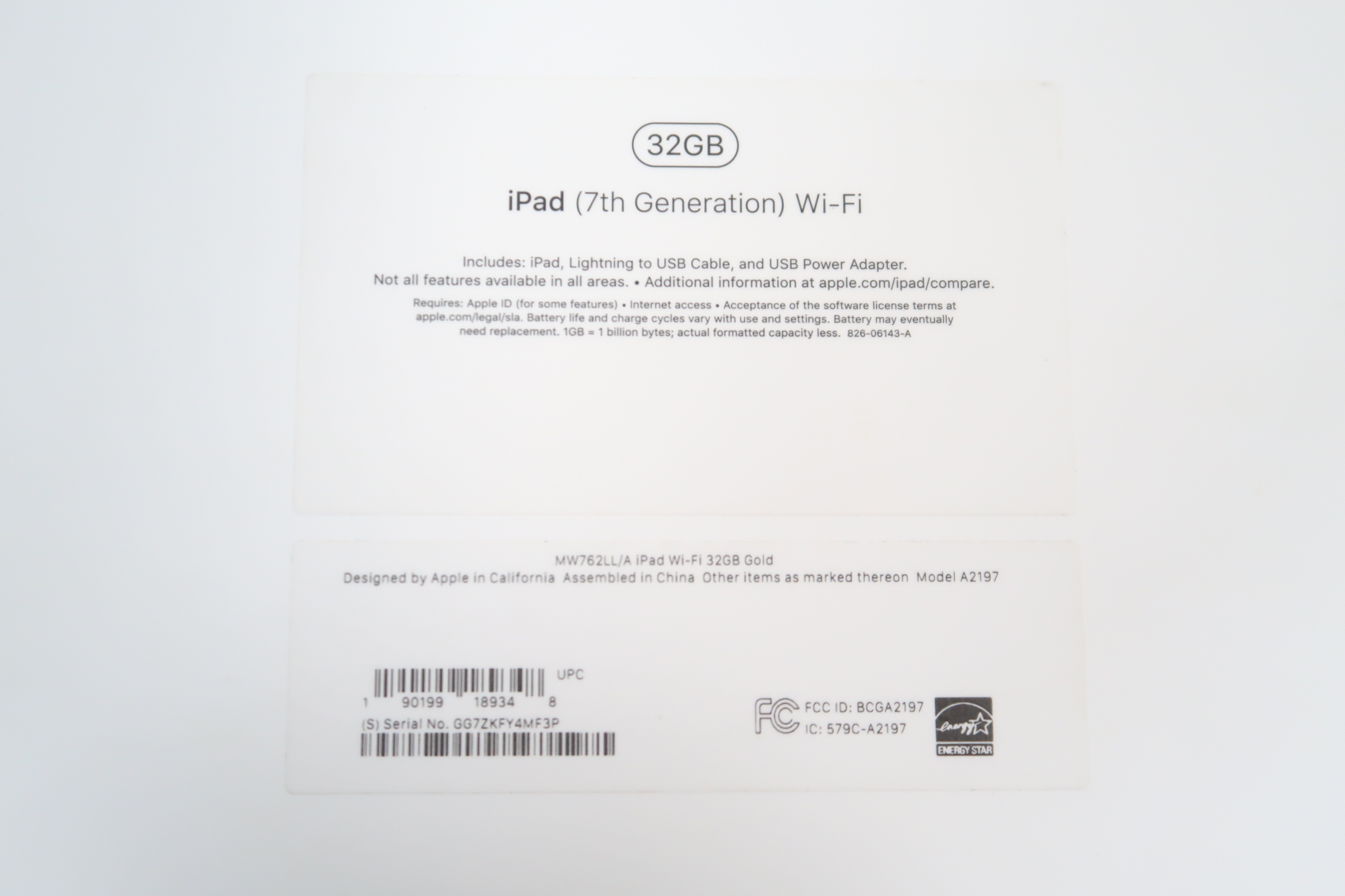MW762LL-A - Apple iPad 10.2 7ème Génération 32Go WiFi 