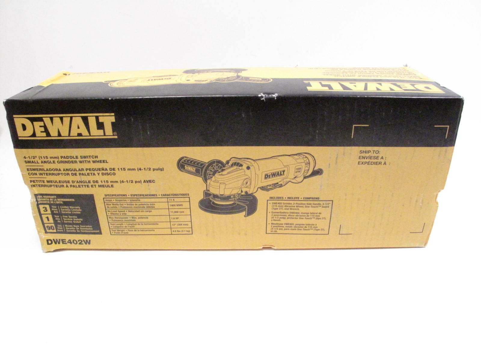 DeWalt DWE402W Corded 4.5