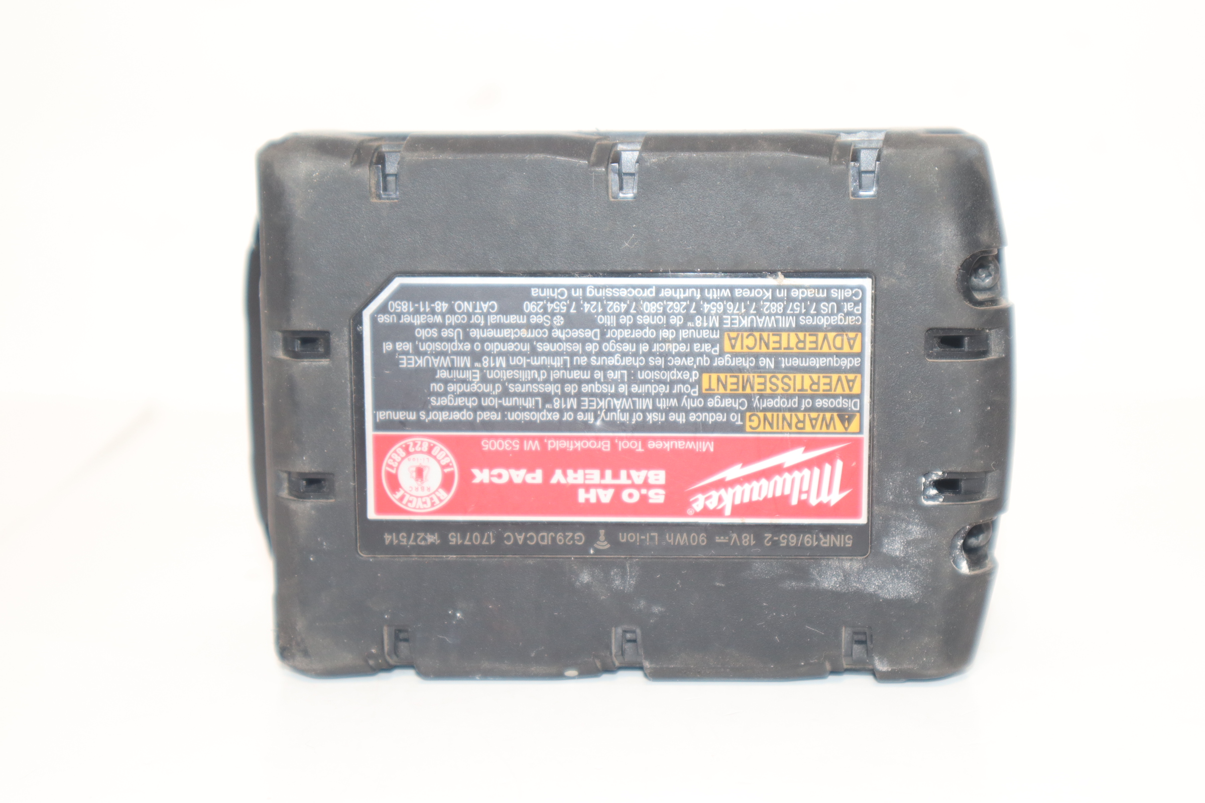 2 Pack Genuine Milwaukee M18 XC 5 amp 18V Lithium Battery 48-11