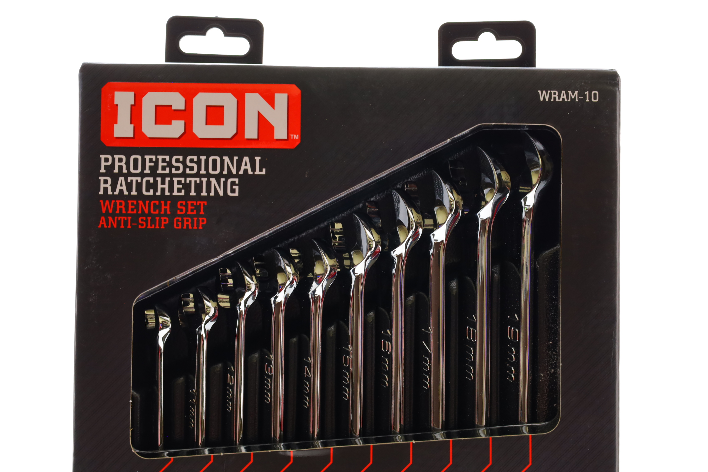 ICON WRAM-10 newest Metric 10pc Pro Ratcheting 10mm-19mm Anti-Slip Wrench Set - NEW