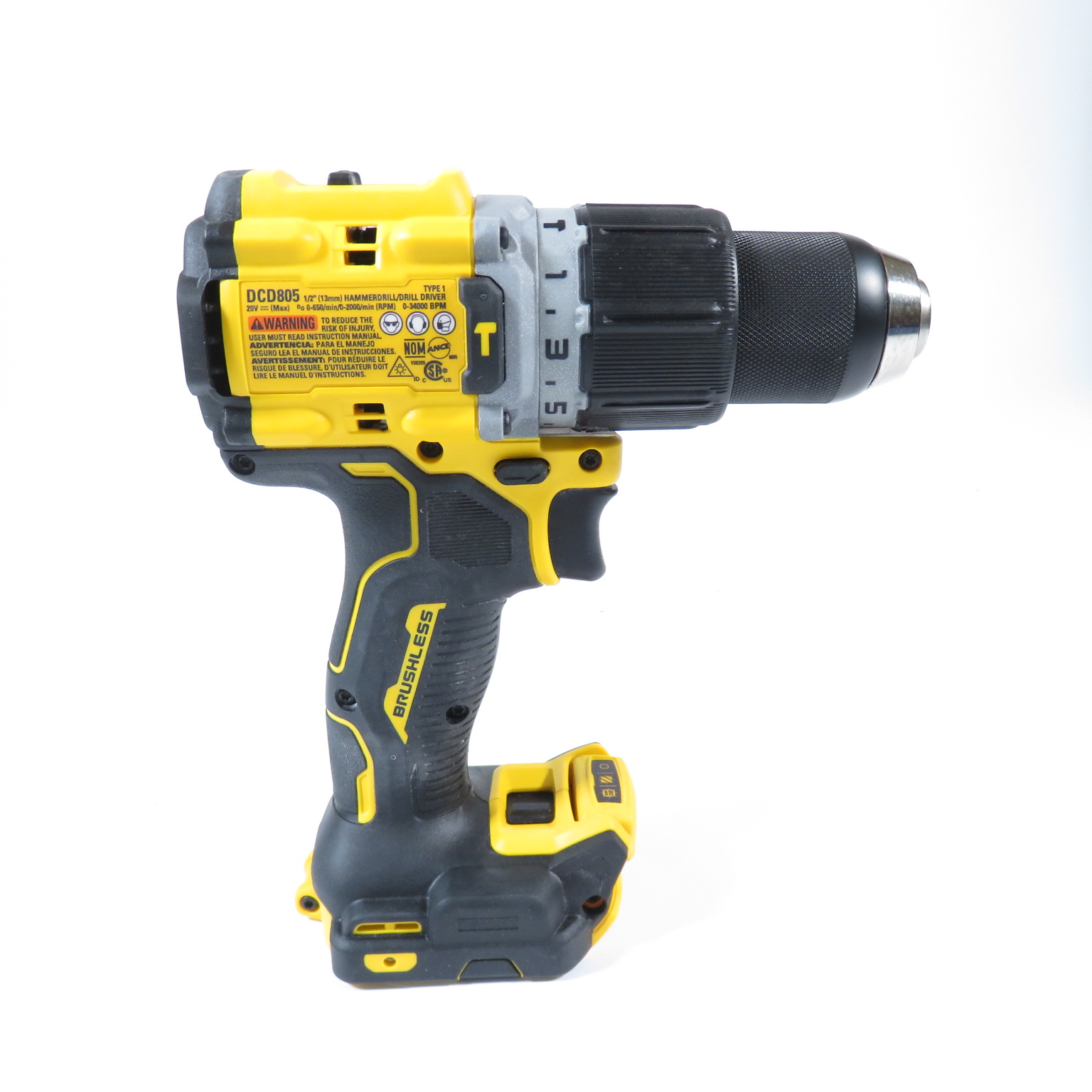 DEWALT DCD805 20V MAX XR Compact Hammer Drill Cordless 0-650/0