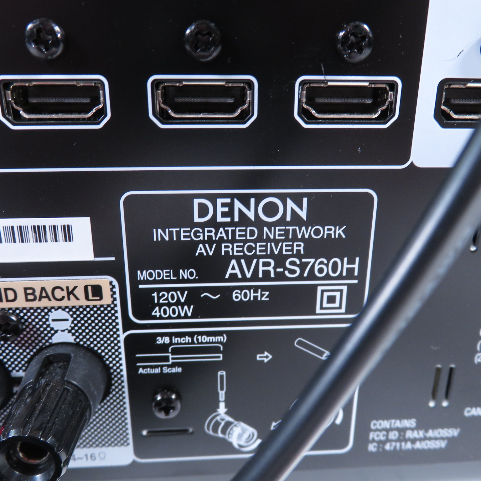 Denon AVR S760H 7.2ch 8K AV Receiver 