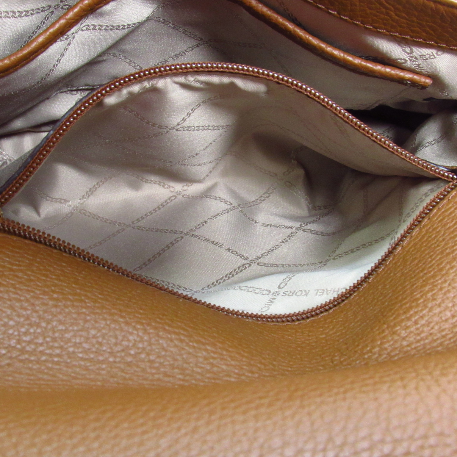 Michael Kors 30F9G06L2L Bedford Legacy Leather Pebbled Shoulder Bag - Brown