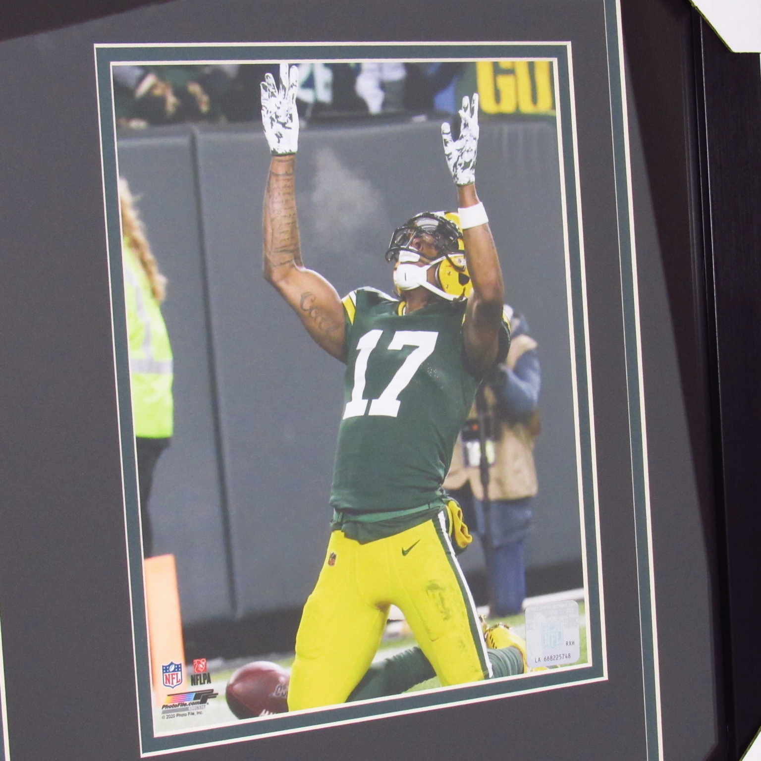 Green Bay Packers Davante Adams Autographed Framed Gree