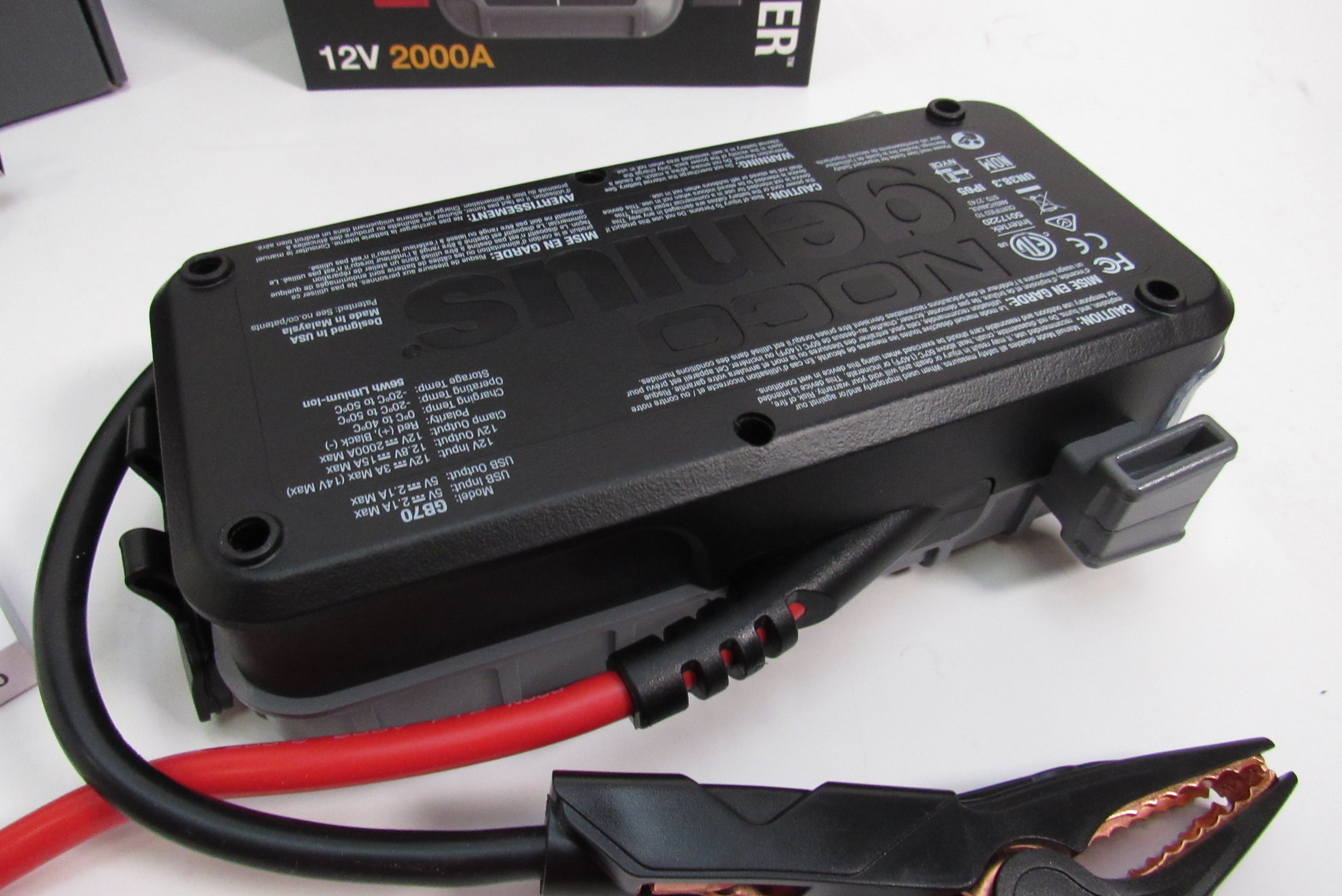 NOCO BOOST HD GB70 12V 2000A Lithium Portable Jump Starter