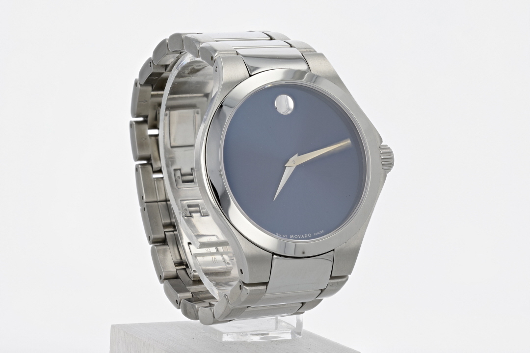 Movado Defio Blue Dial Quartz 45mm Stainless Steel Men s Wristwatch