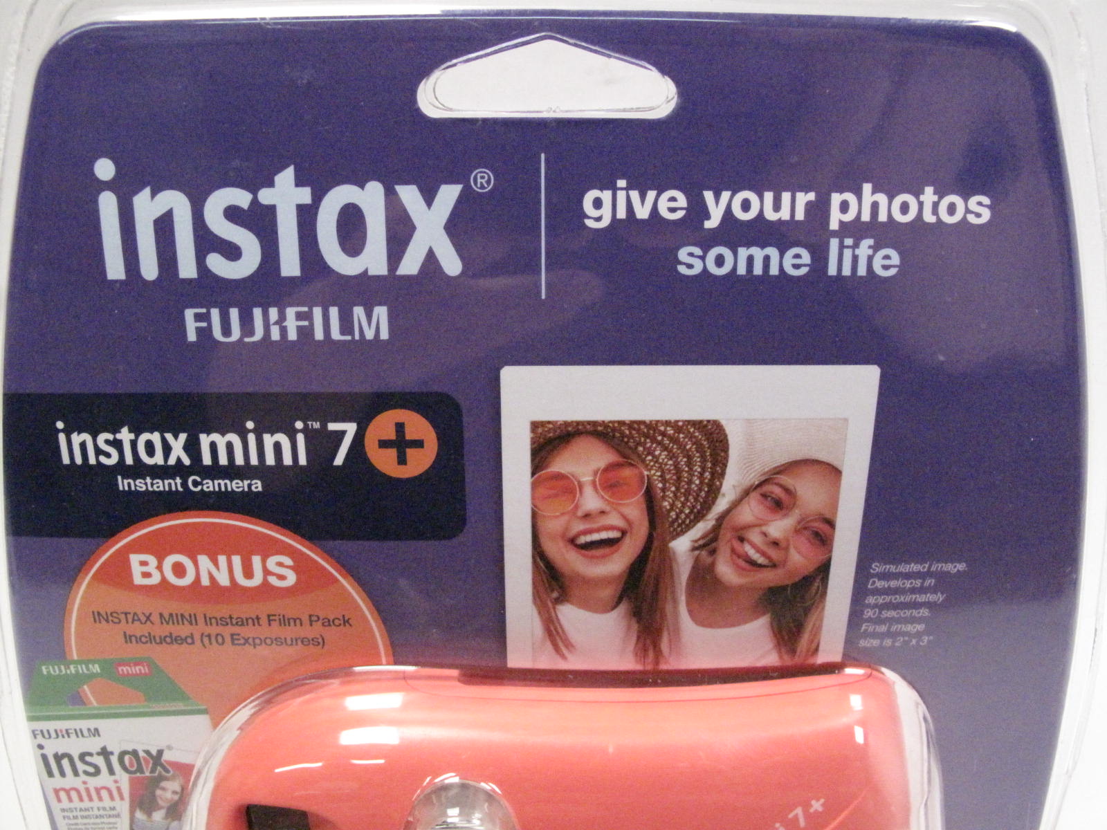 FUJIFILM Instax Mini 7+ Instant Film Camera - Coral